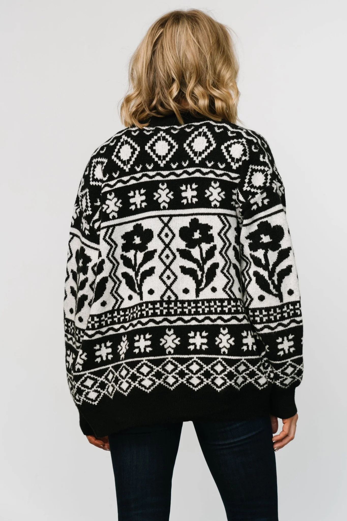 Jackson Oversized Cardigan | Black Print