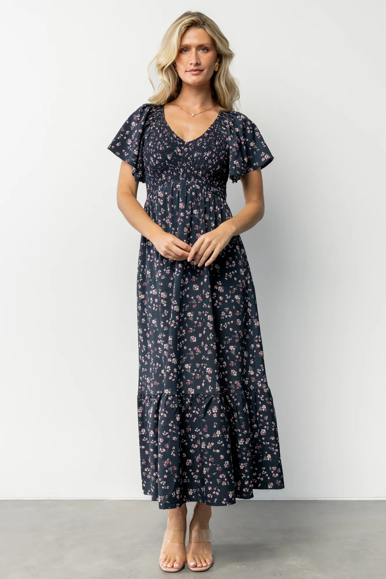 Jerah Smocked Dress | Midnight Floral