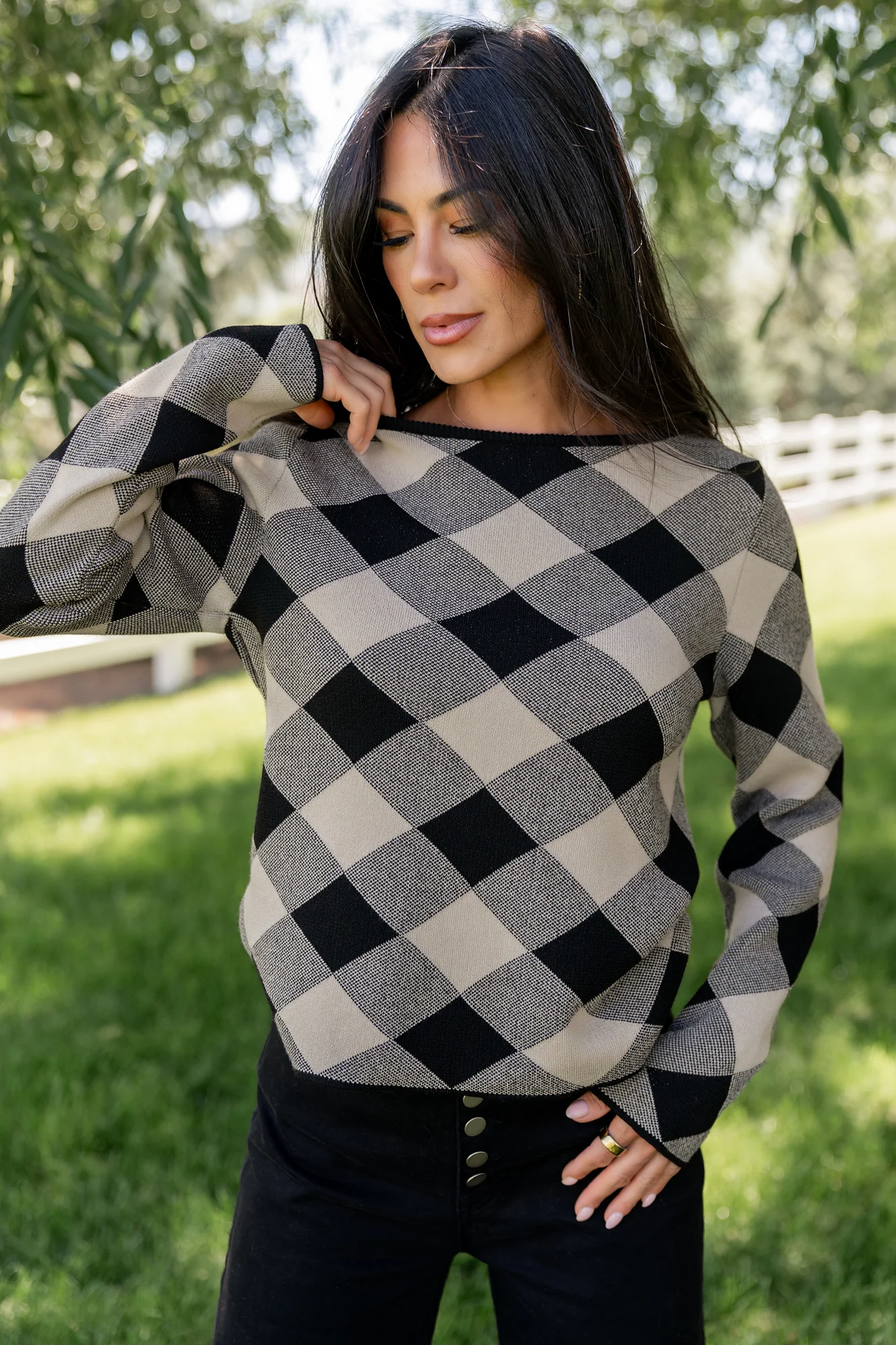 Linnea Sweater | Black + Natural