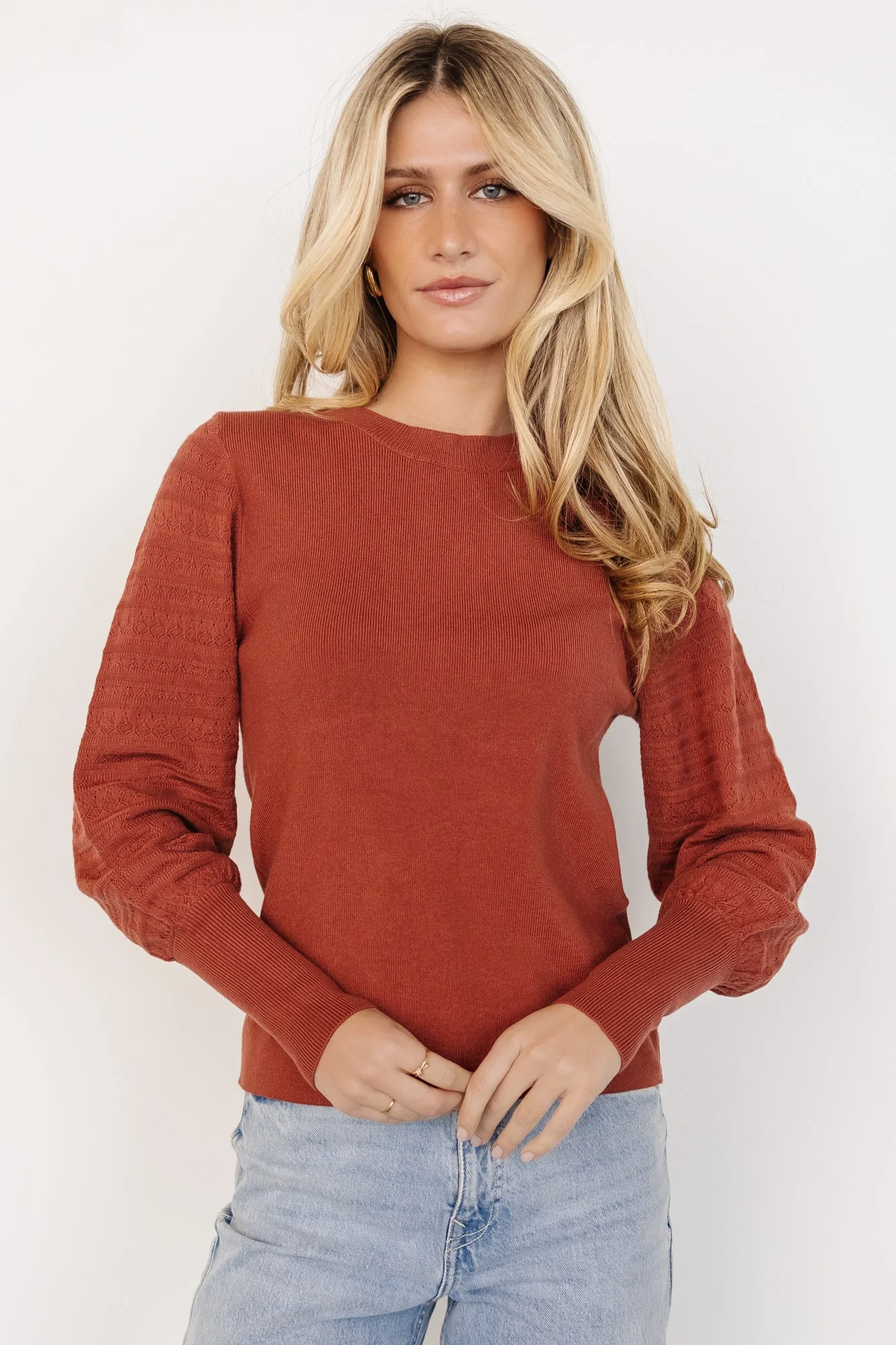 Jens Sweater Top | Brick