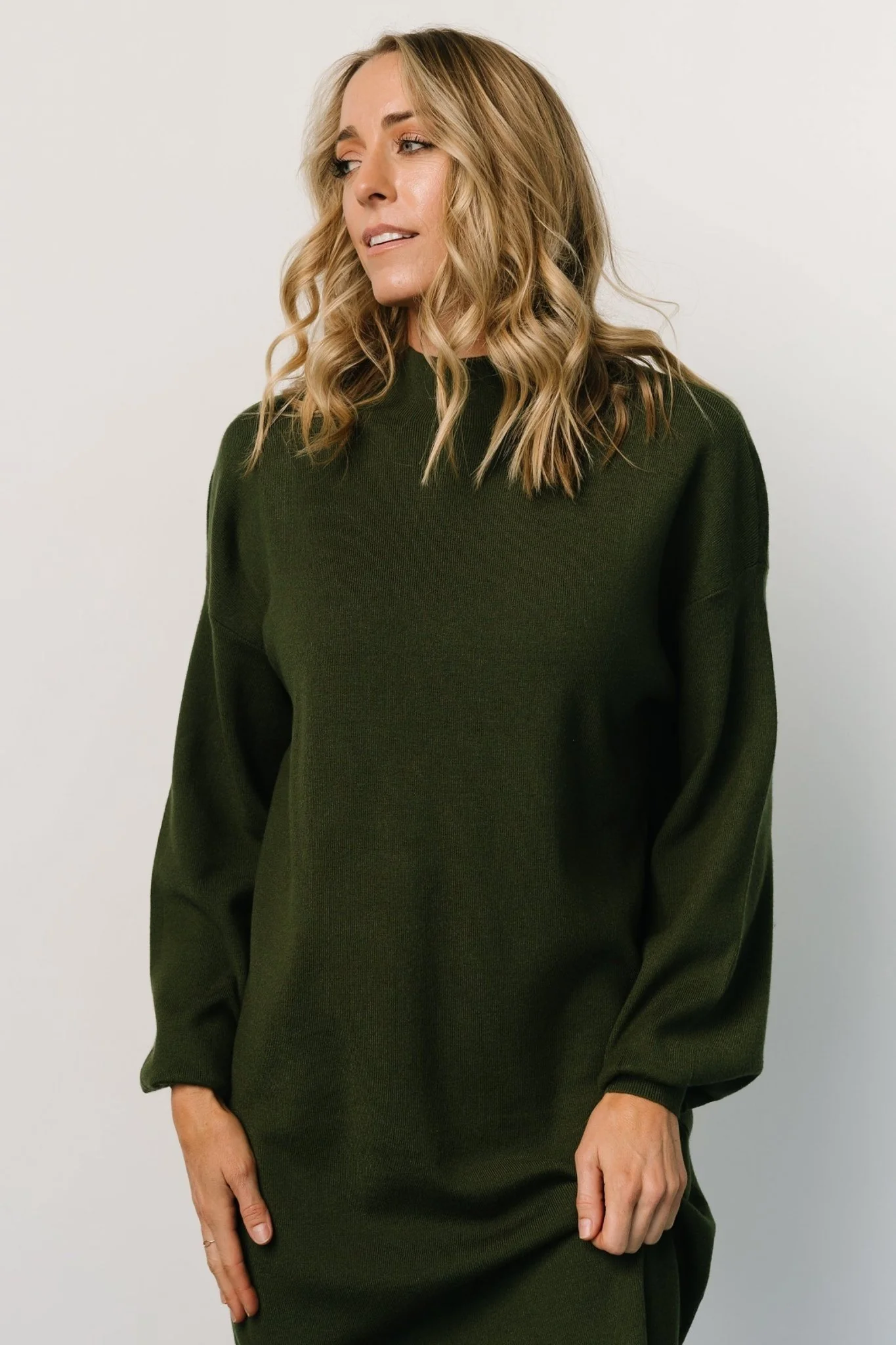 Jennings Sweater Dress | Deep Olive