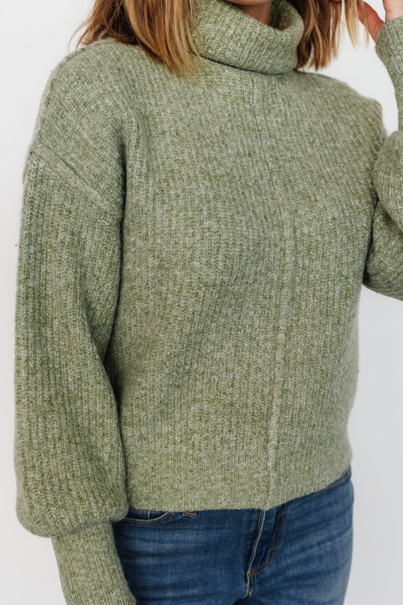 Frannie Knit Turtleneck Sweater | Olive