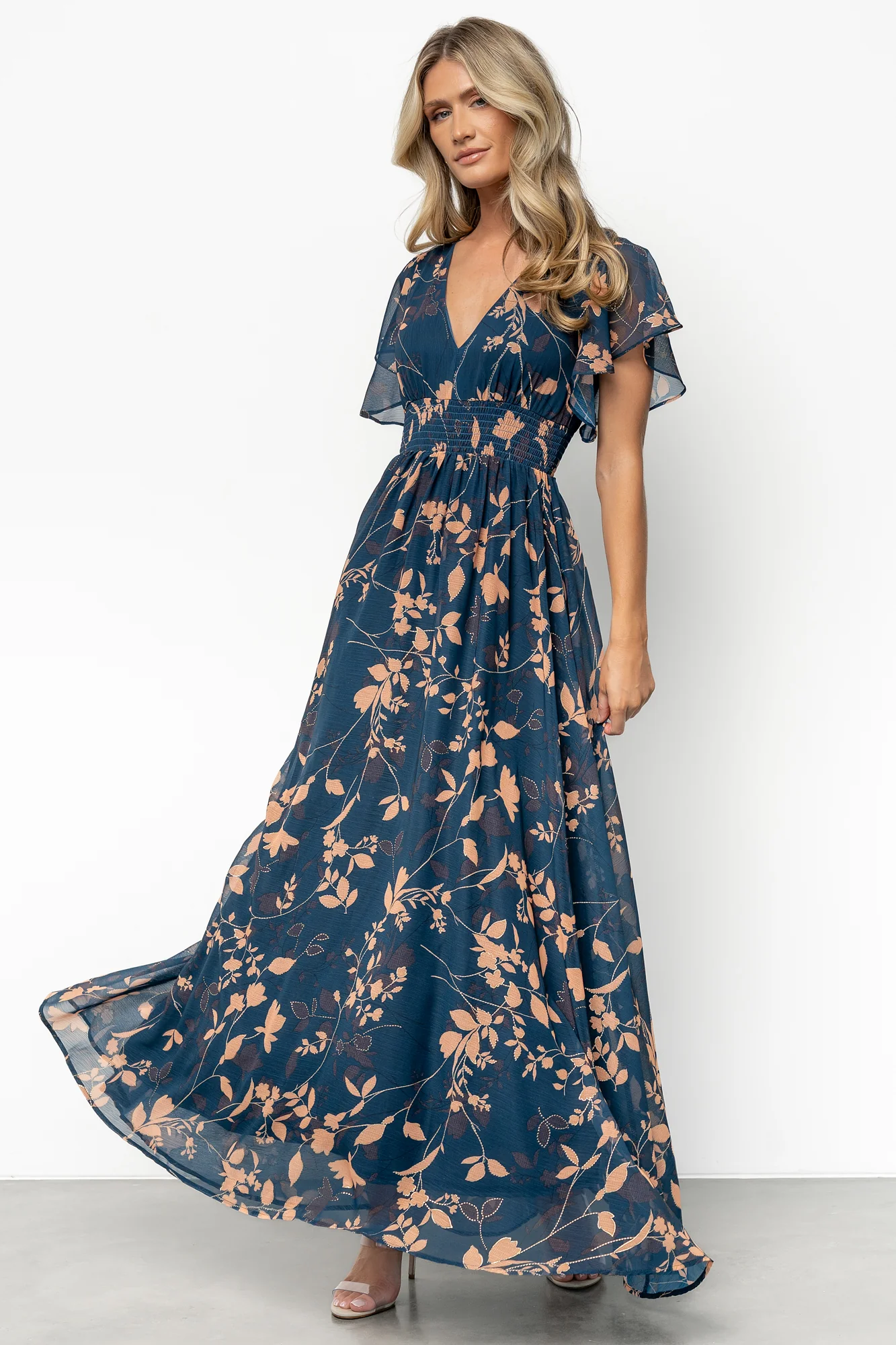 Lynlee Metallic Maxi Dress | Topaz