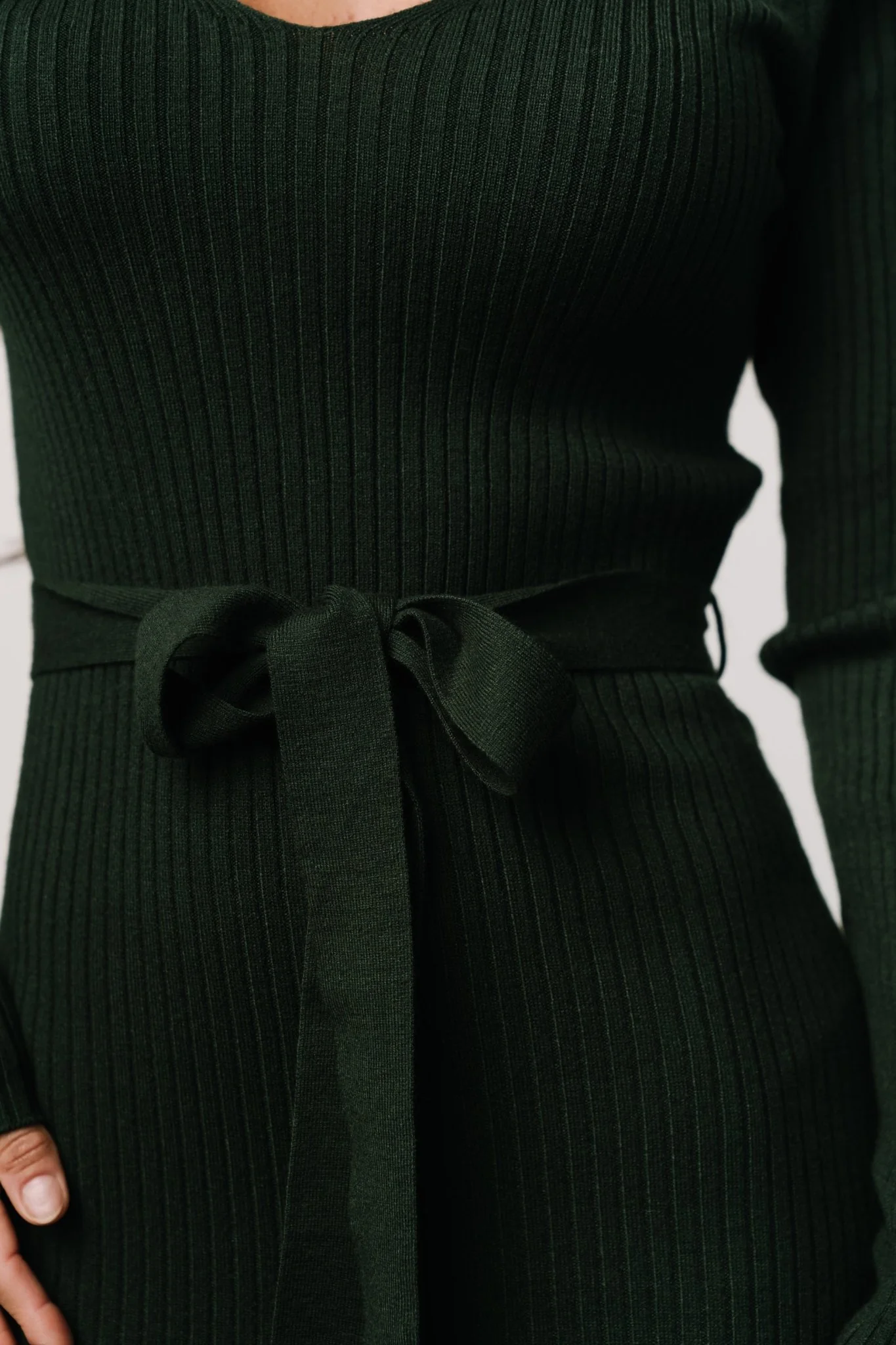Blayne Ribbed Midi Dress | Emerald