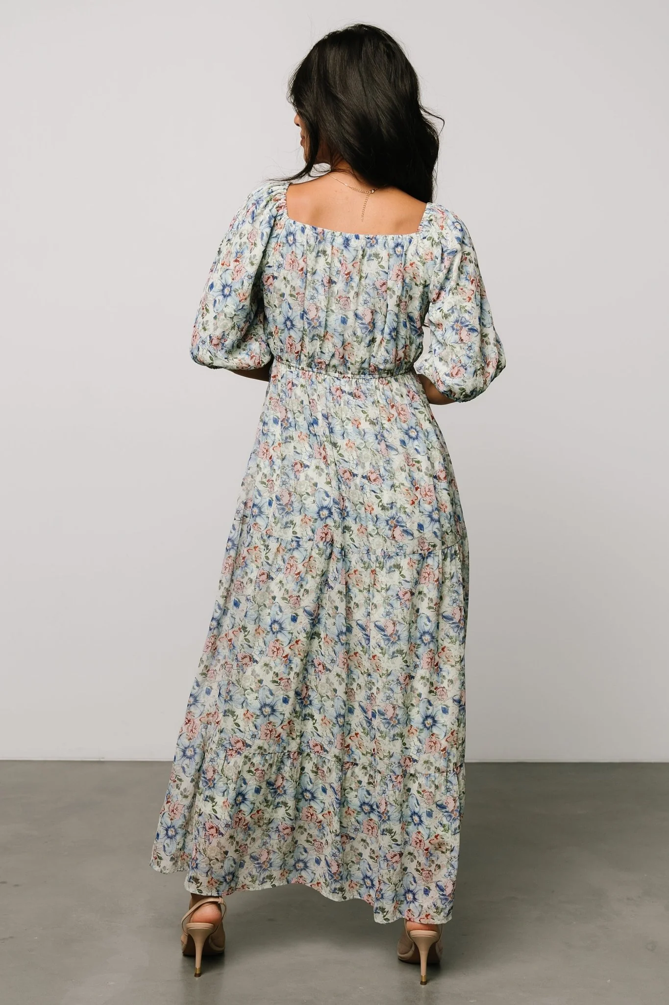 Ginny Maxi Dress | Light Green Floral