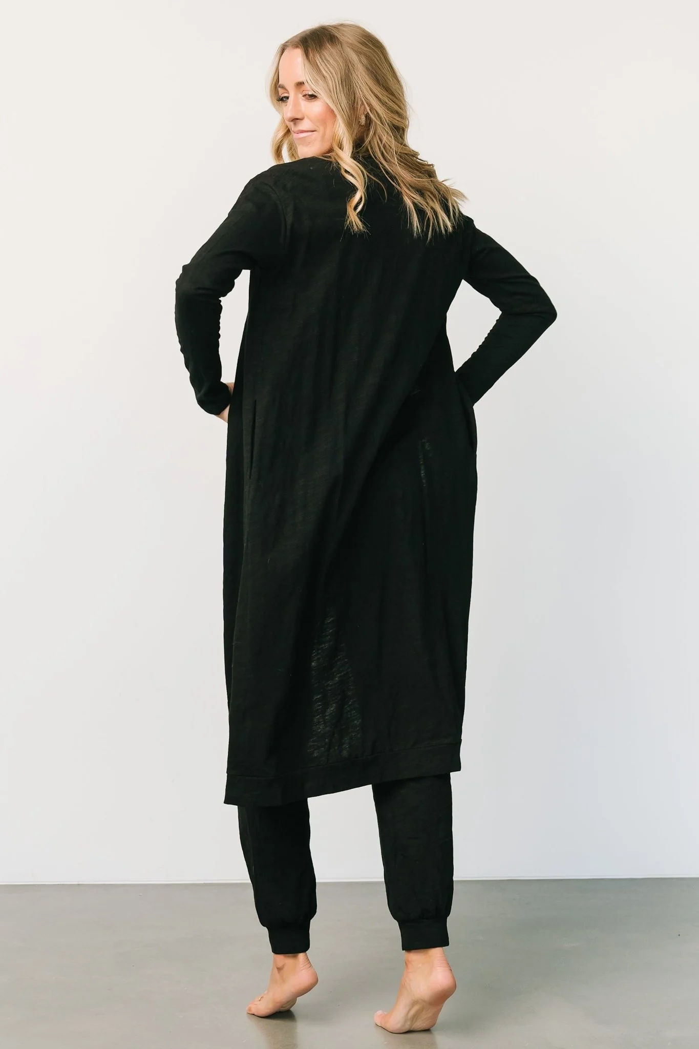 Janae Jumpsuit + Cardigan Set | Black