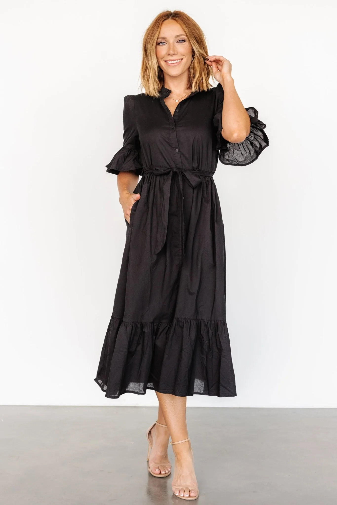 Mirielle Midi Dress | Black
