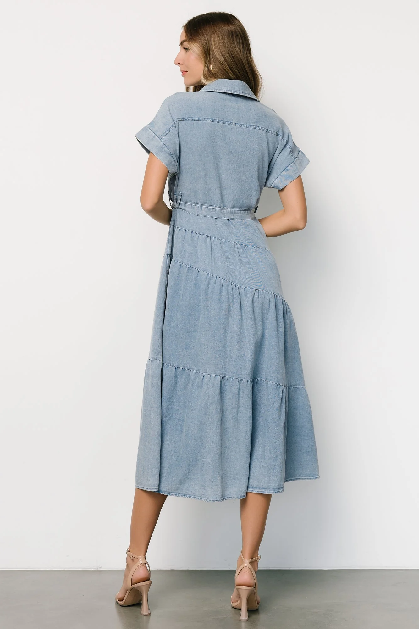Logan Button Up Dress | Denim