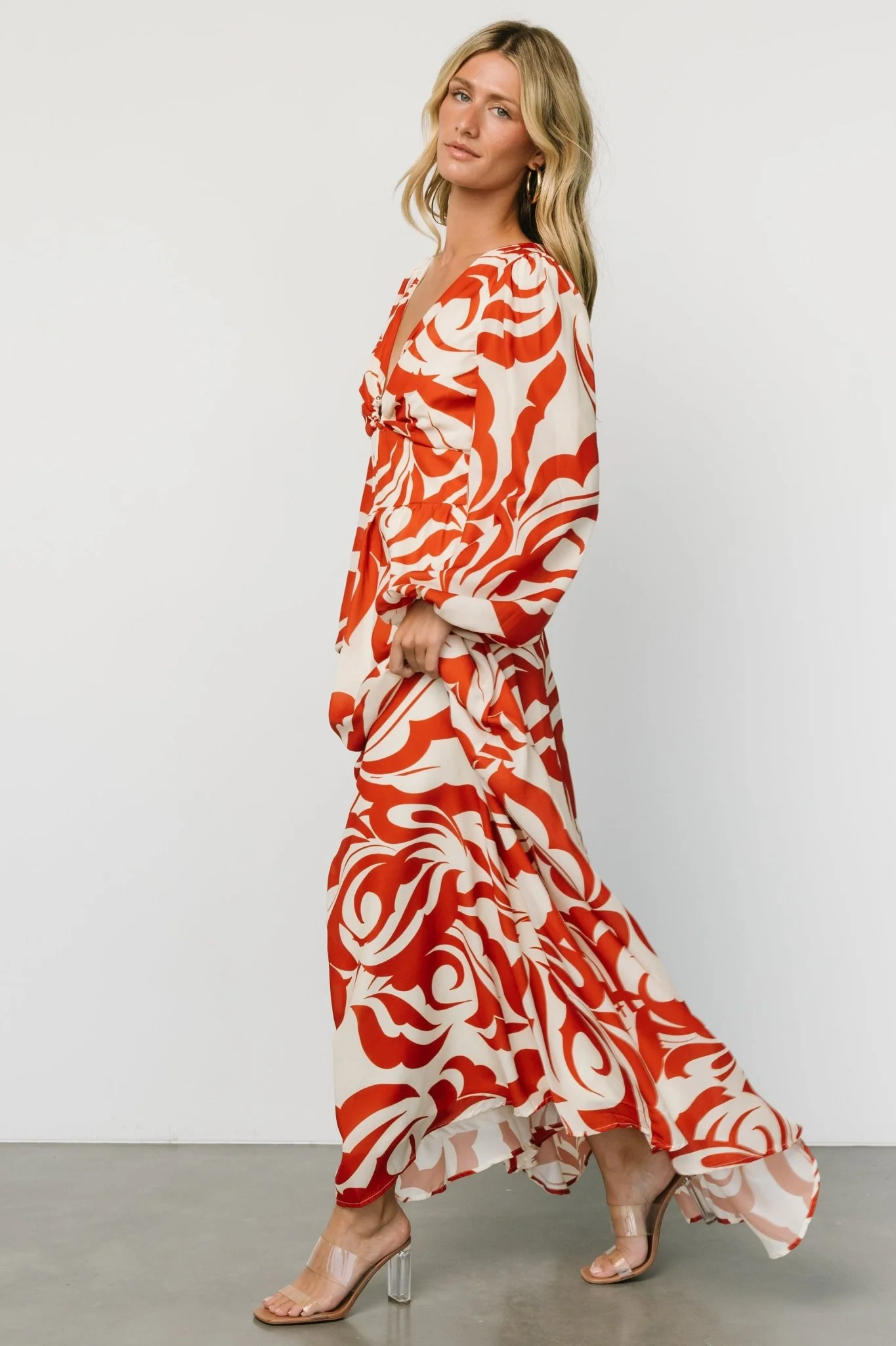 Jessica Maxi Dress | Cream + Rust