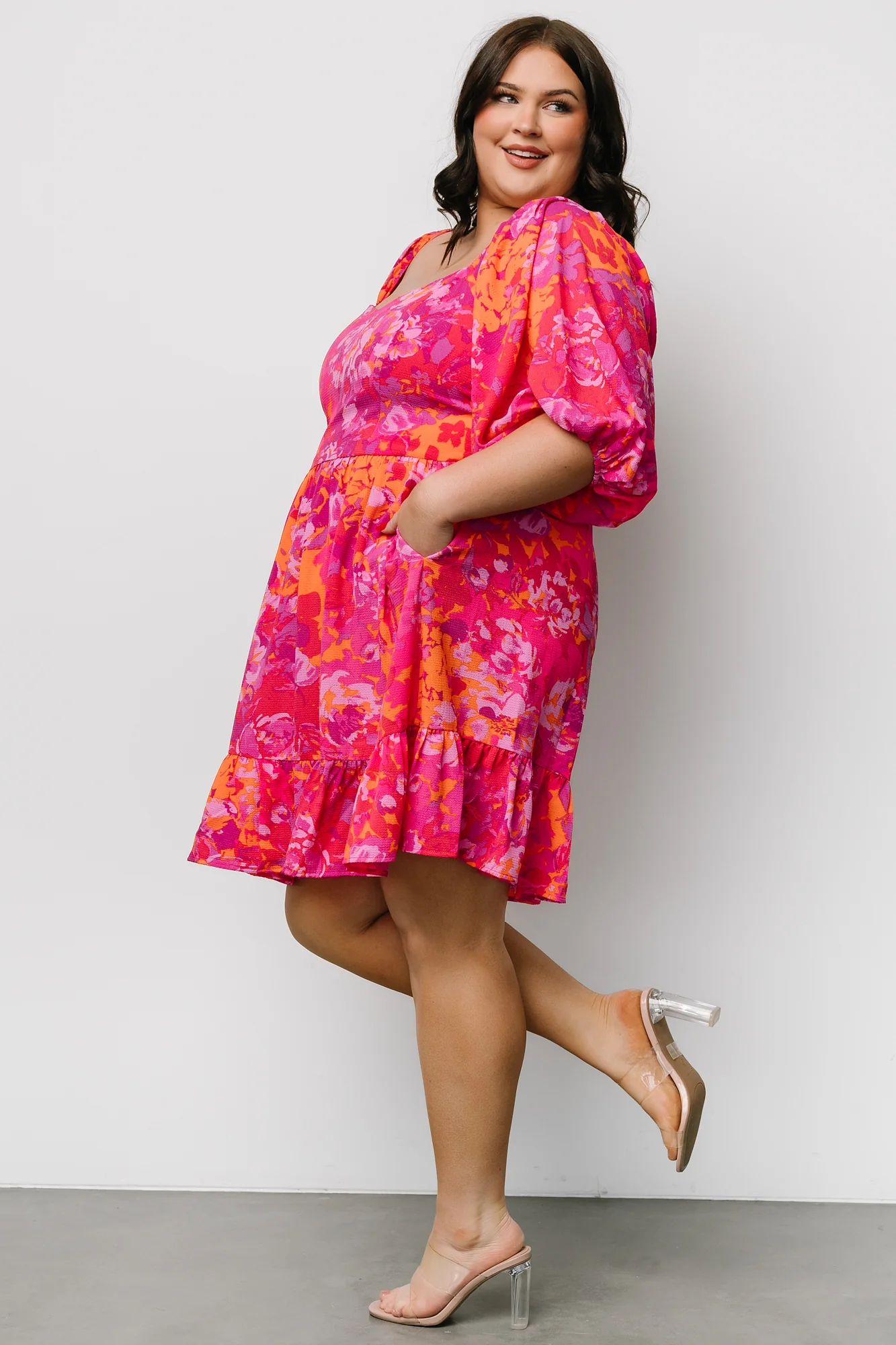 Levy Sweetheart Mini Dress | Fuchsia Multi