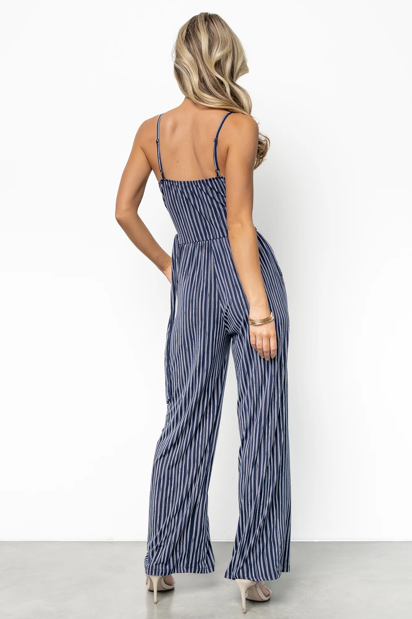 Zuri Tank Jumpsuit | Navy Stripe