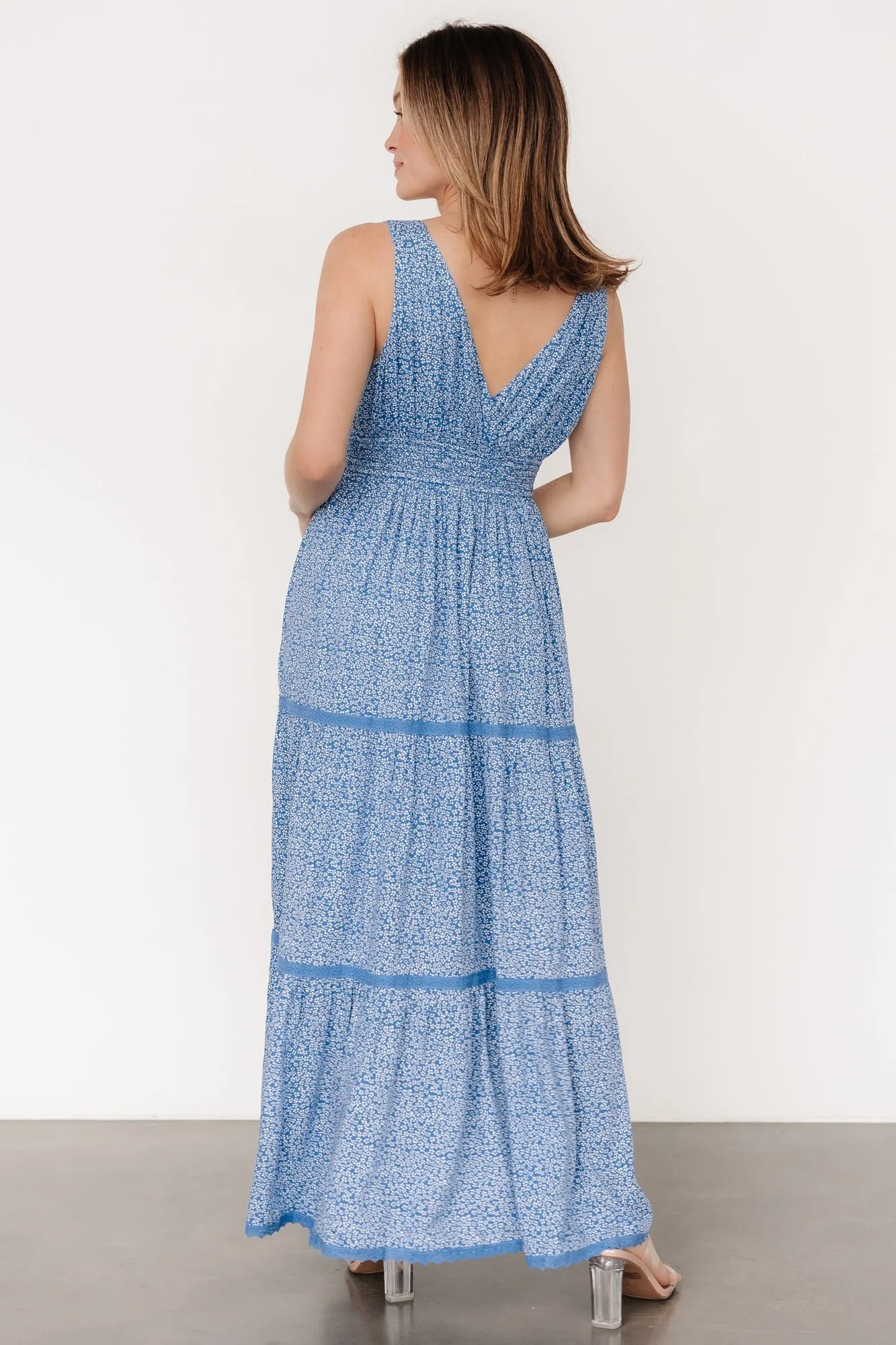 Lauren Maxi Dress | Blue Floral