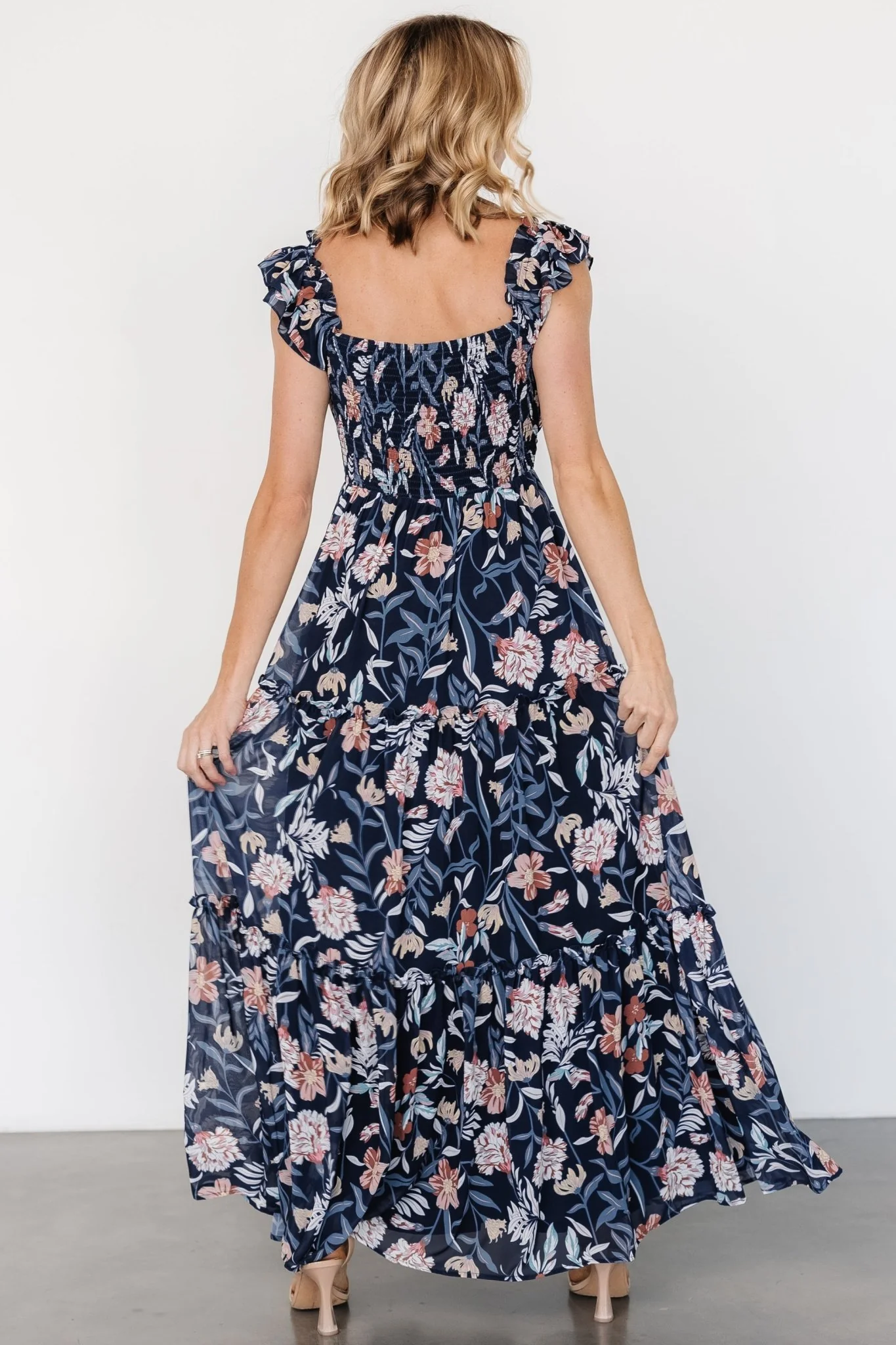 Martina Maxi Dress | Navy Multi