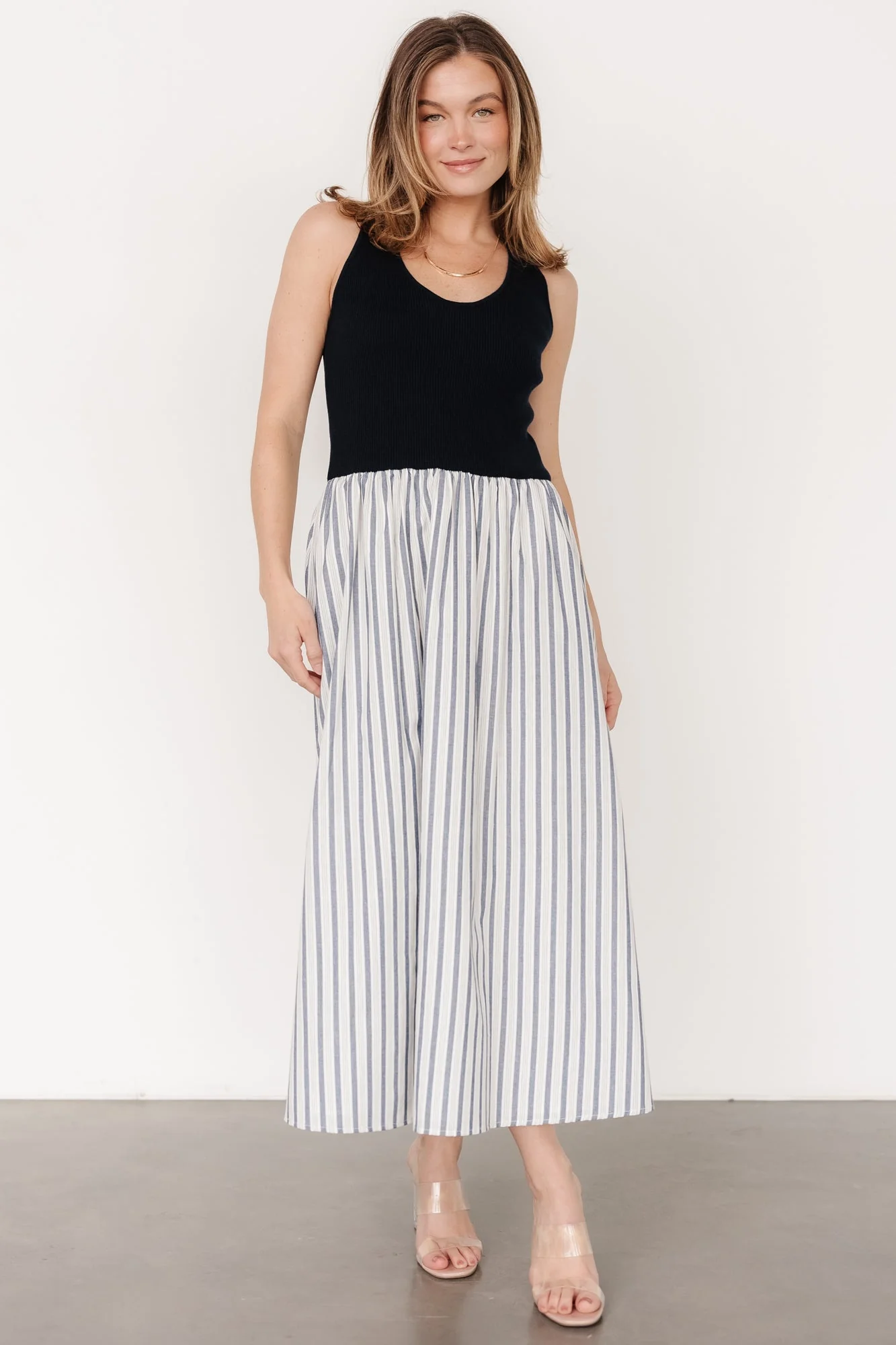Marbella Tank Dress | Navy Stripe