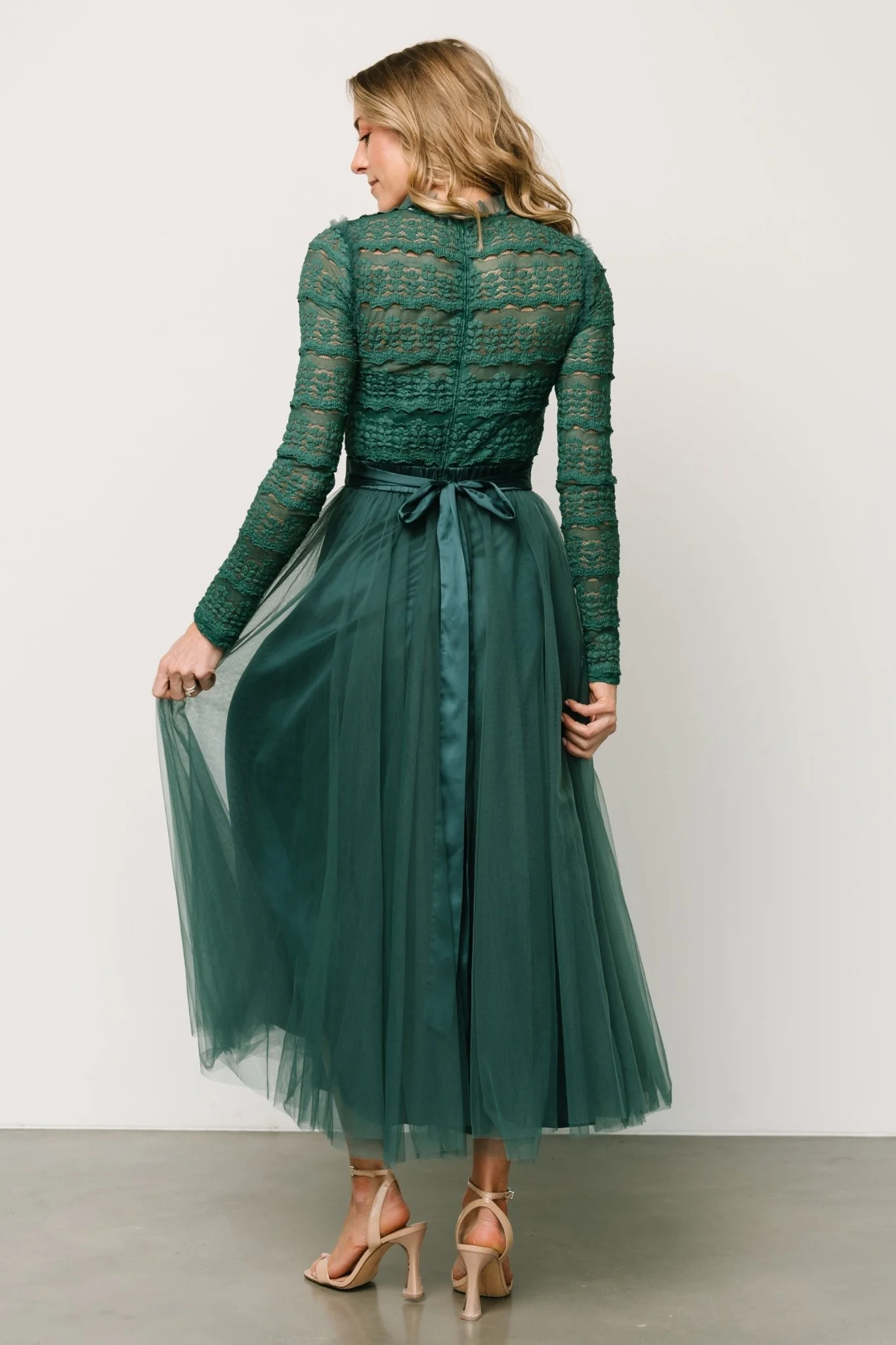 Lonnie Tulle Dress | Emerald