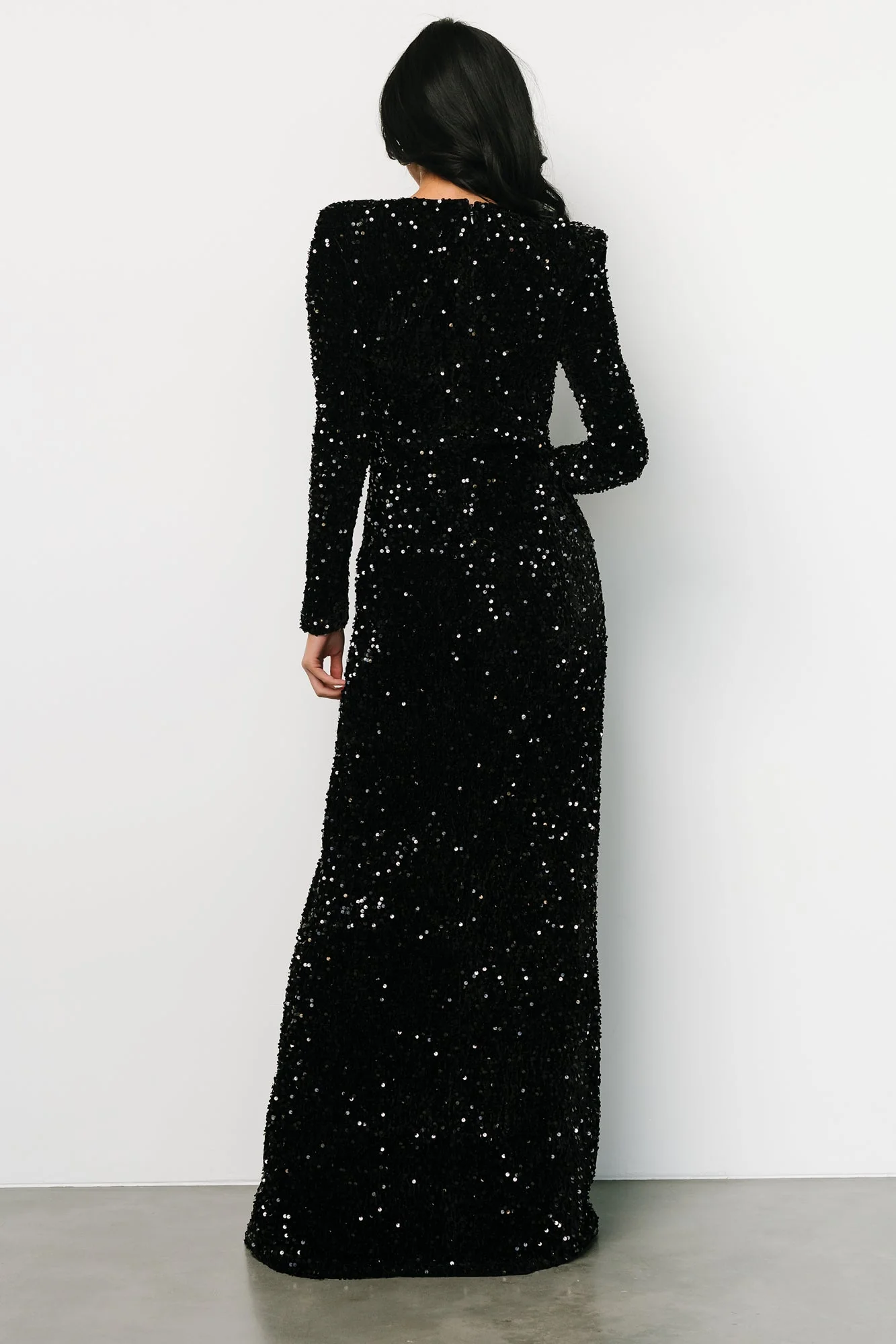 Madonna Sequin Maxi Dress | Black