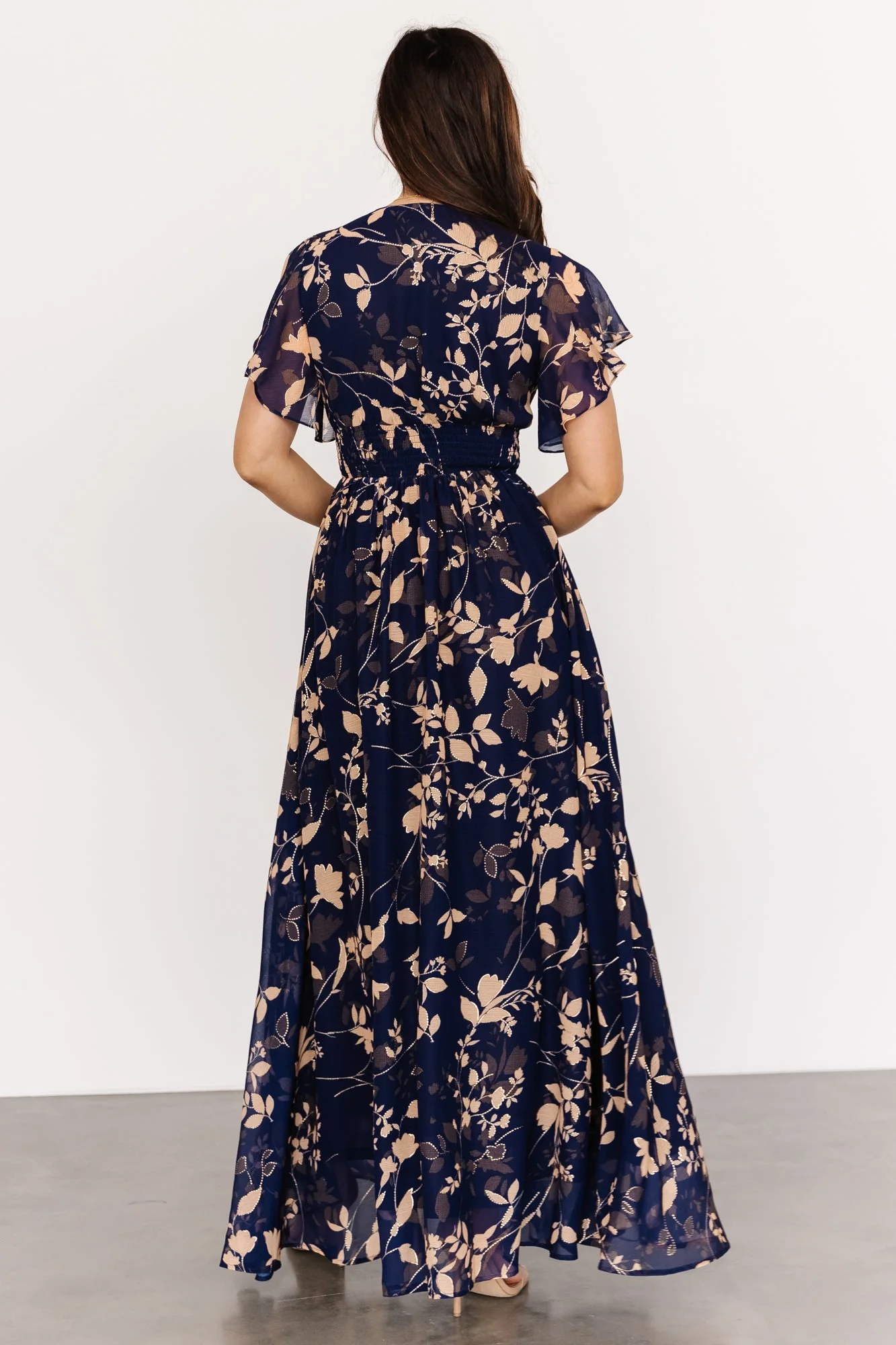 Lynlee Metallic Maxi Dress | Navy