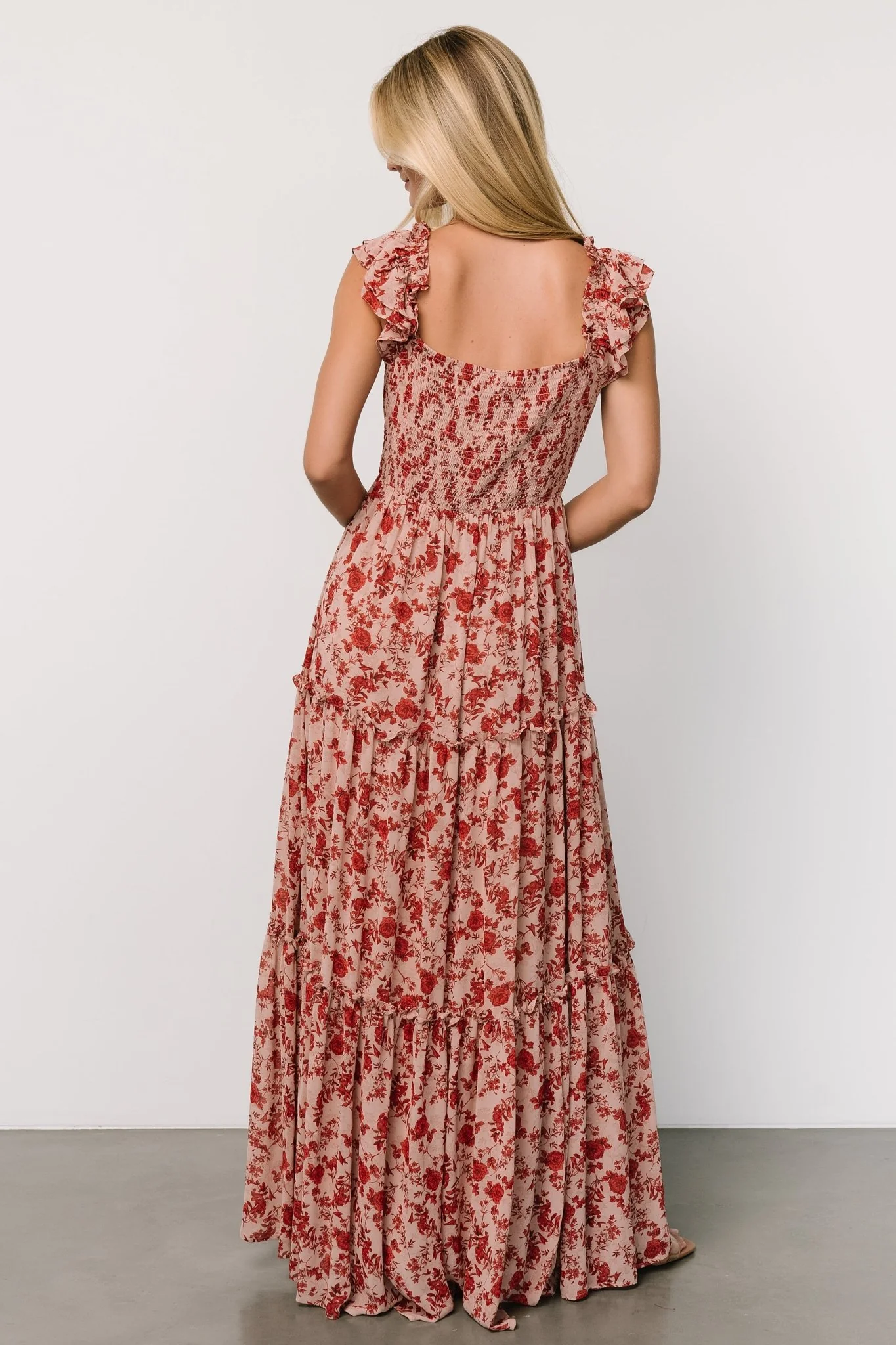 Martina Maxi Dress | Blush + Red