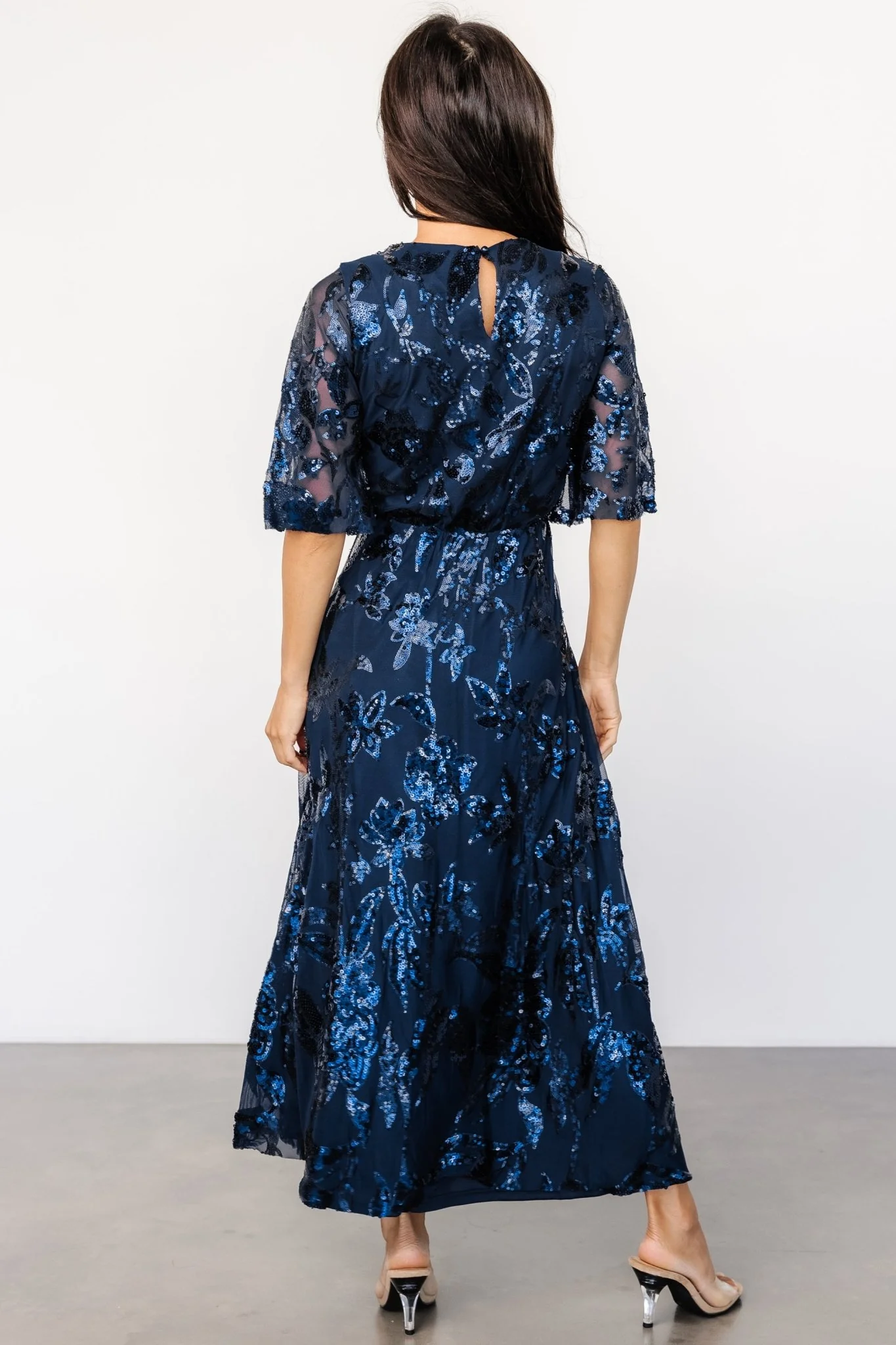 Lucy Sequin Dress | Navy