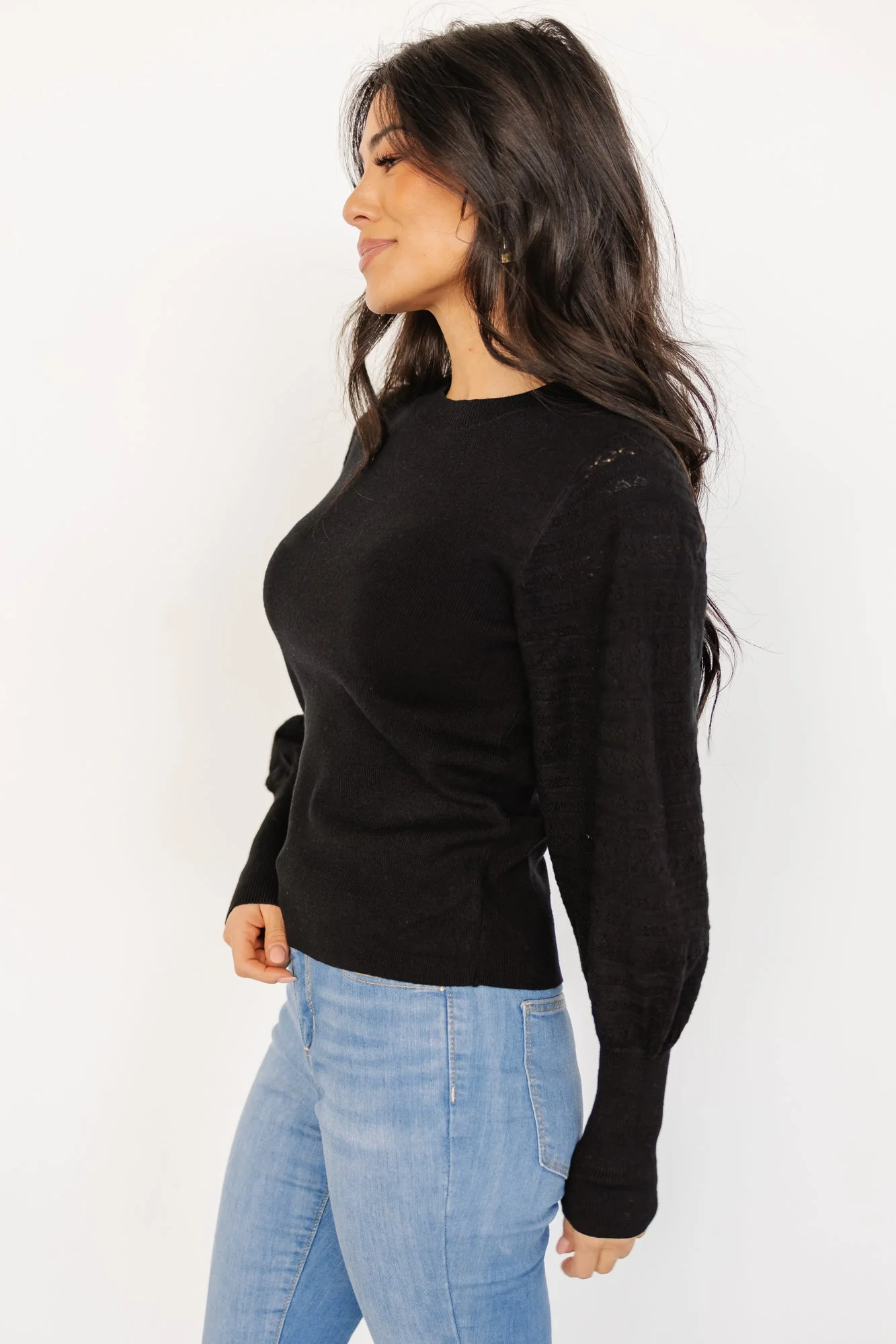 Jens Sweater Top | Black