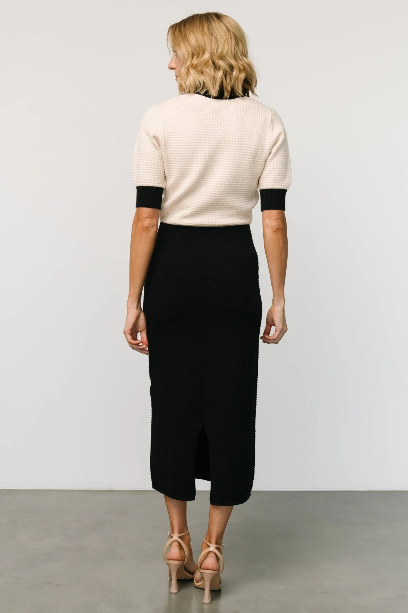 Gwendolyn Collared Midi Dress | Navy + Cream