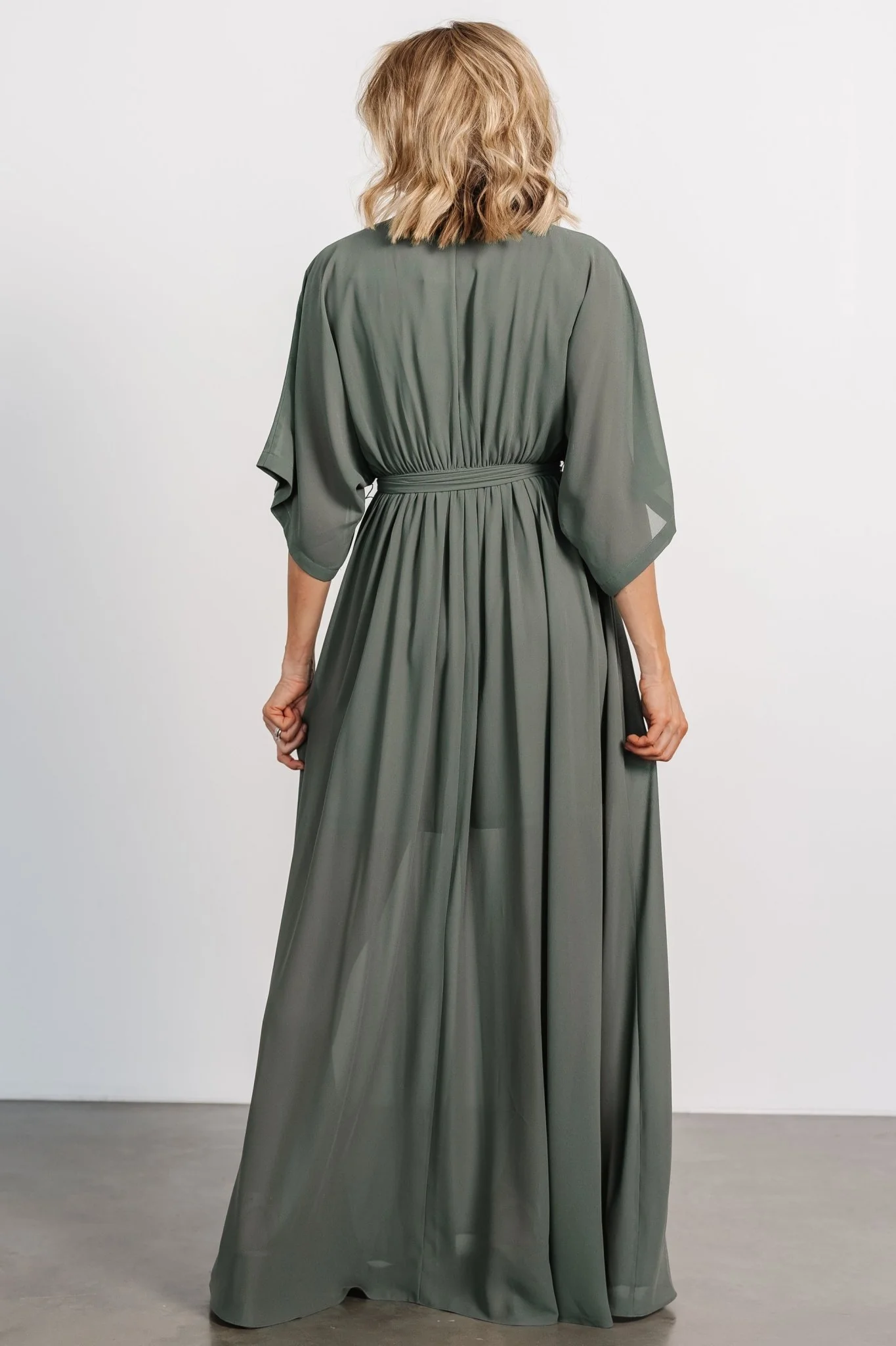 Kia Kimono Maxi Dress | Dark Sage