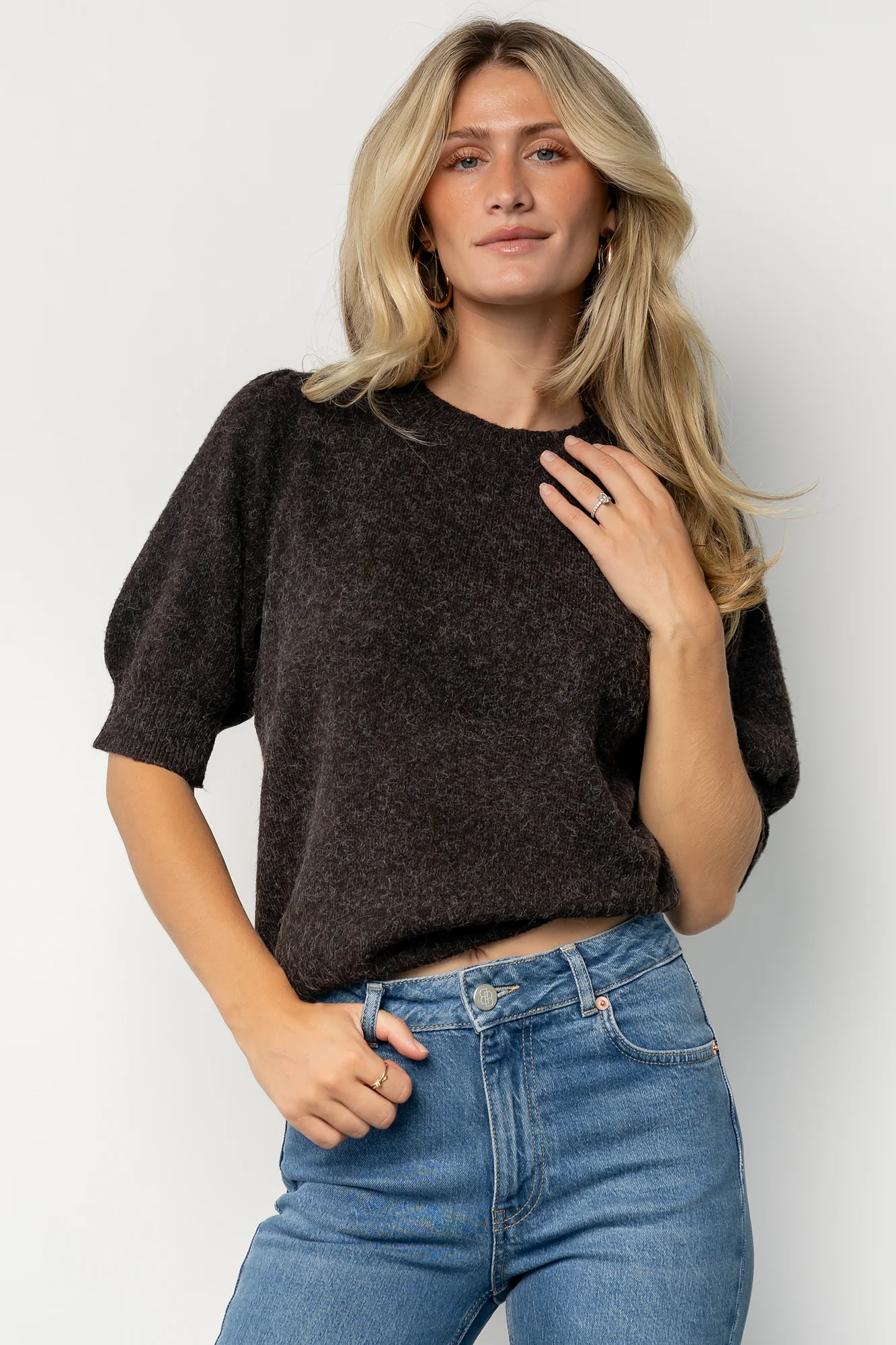 Keira Sweater Top | Dark Brown