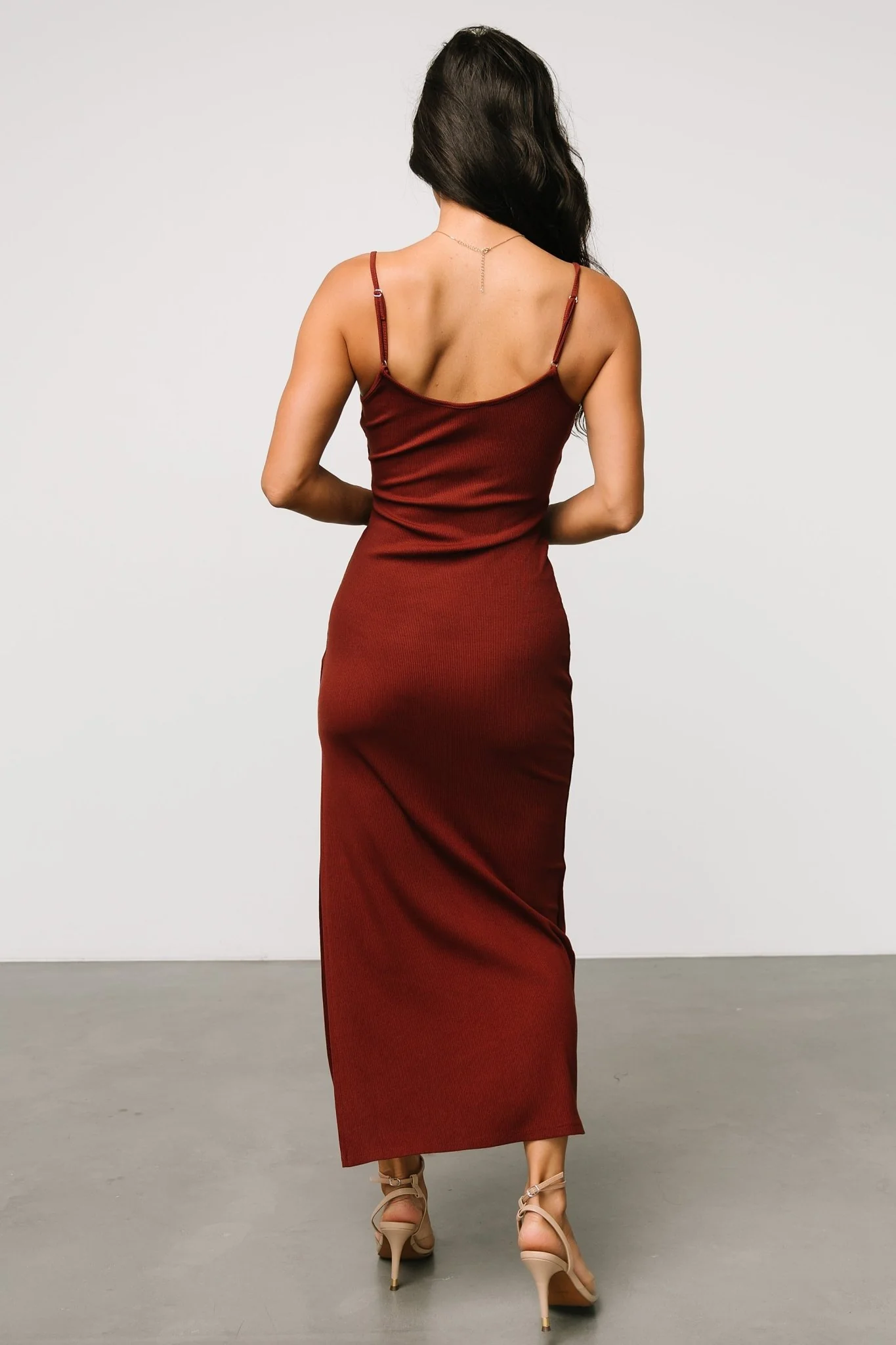 Kade Bodycon Tank Dress | Auburn Brown