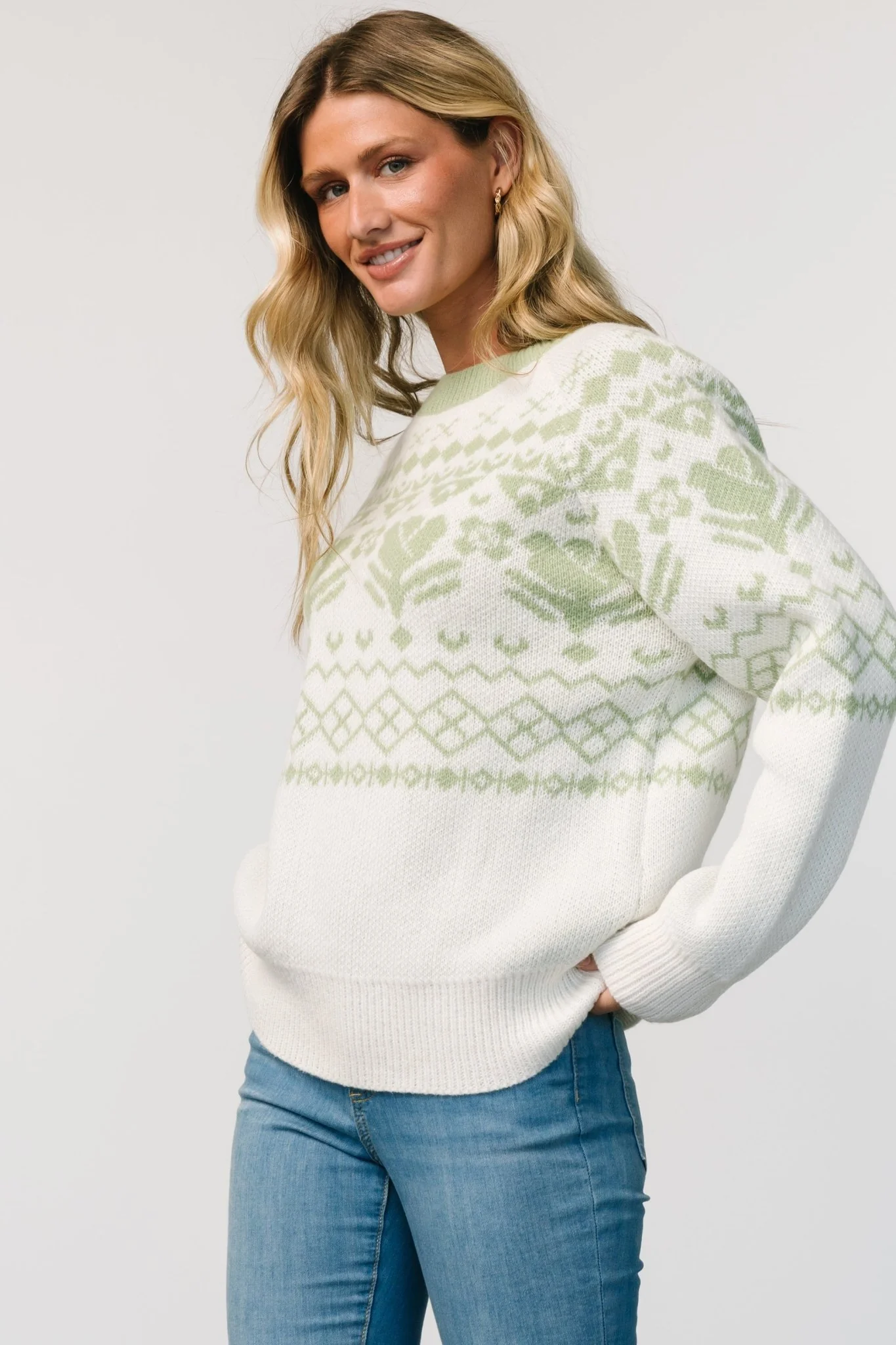Lucerne Sweater | Ivory + Sage