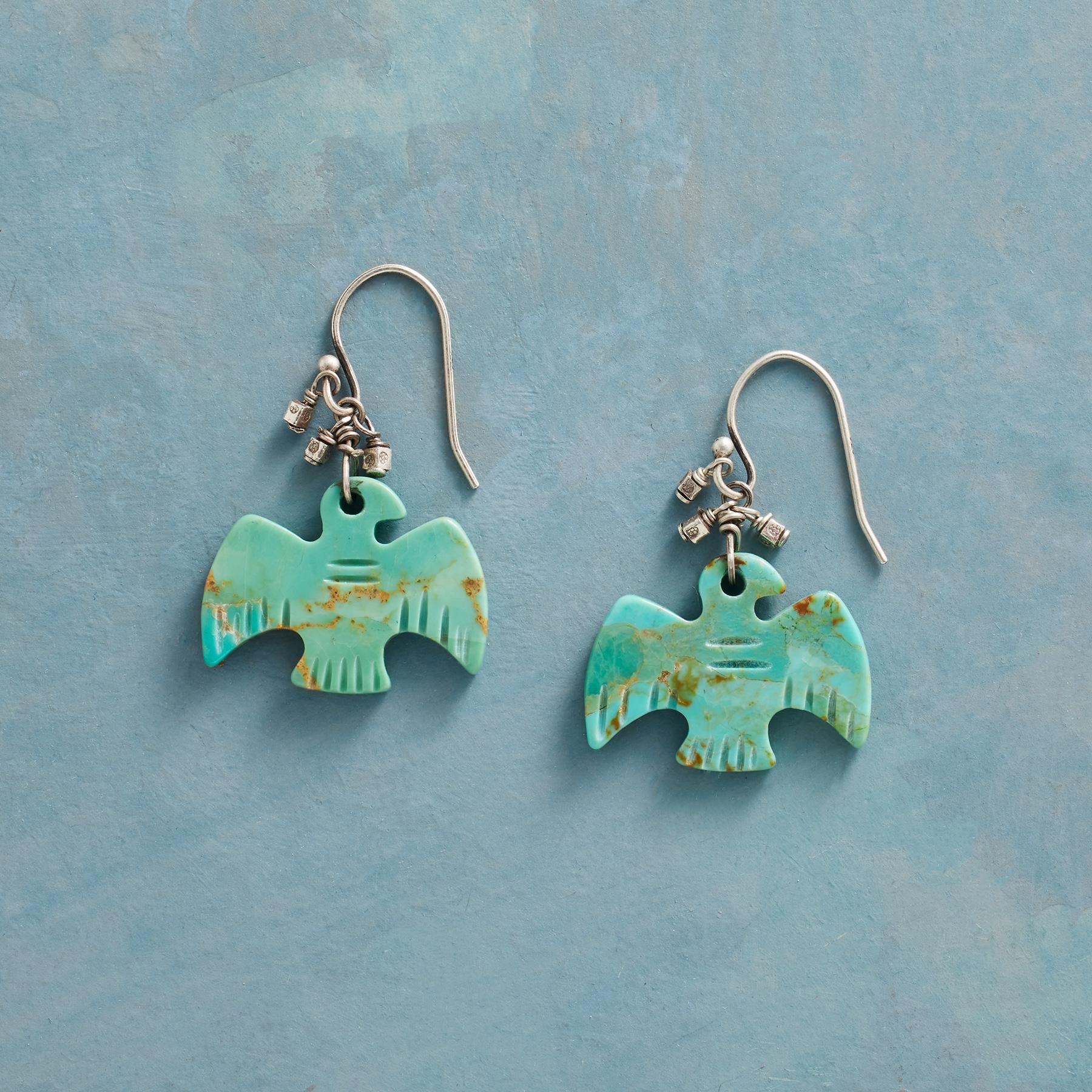 Handcarved Turquoise Earrings