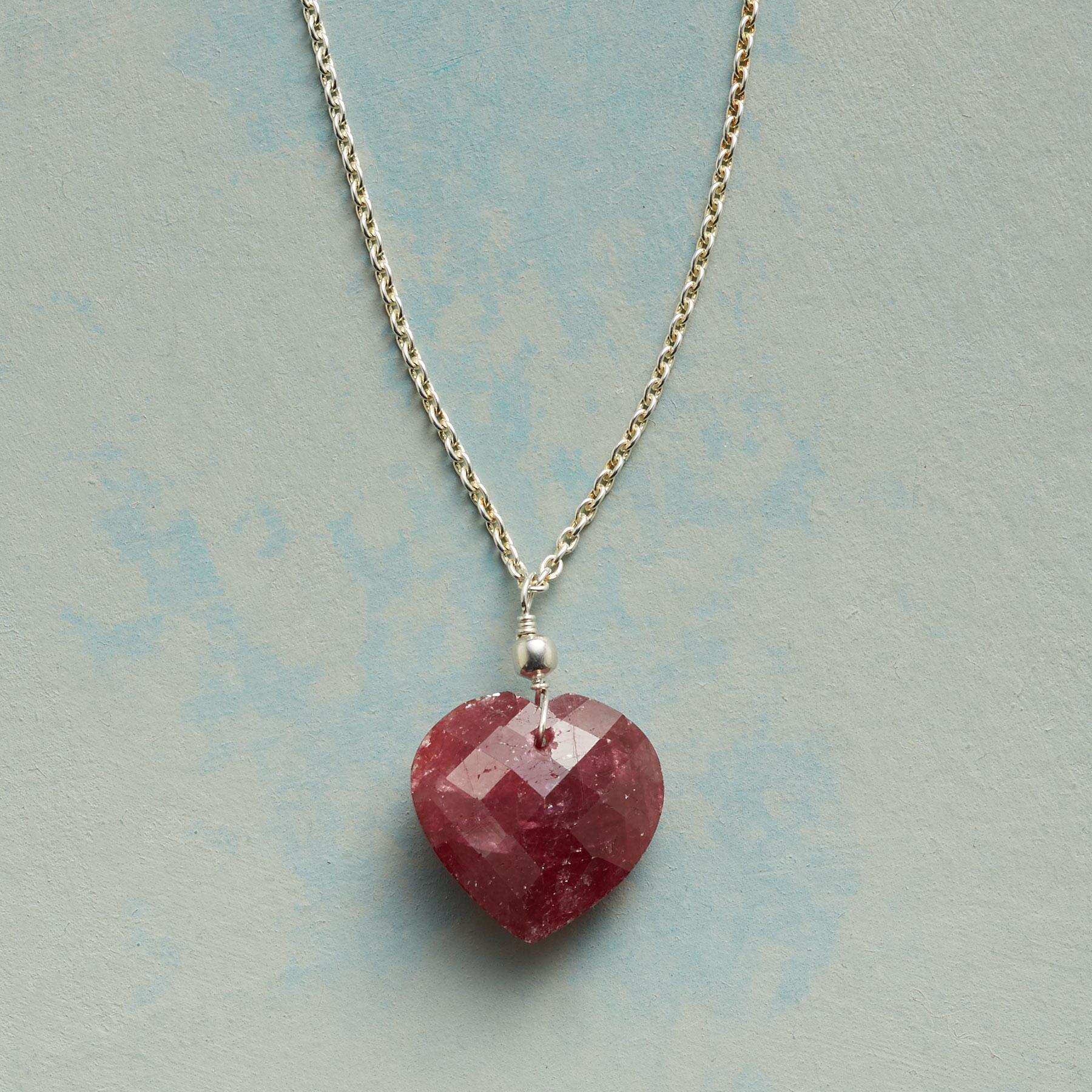 Full Heart Ruby Necklace