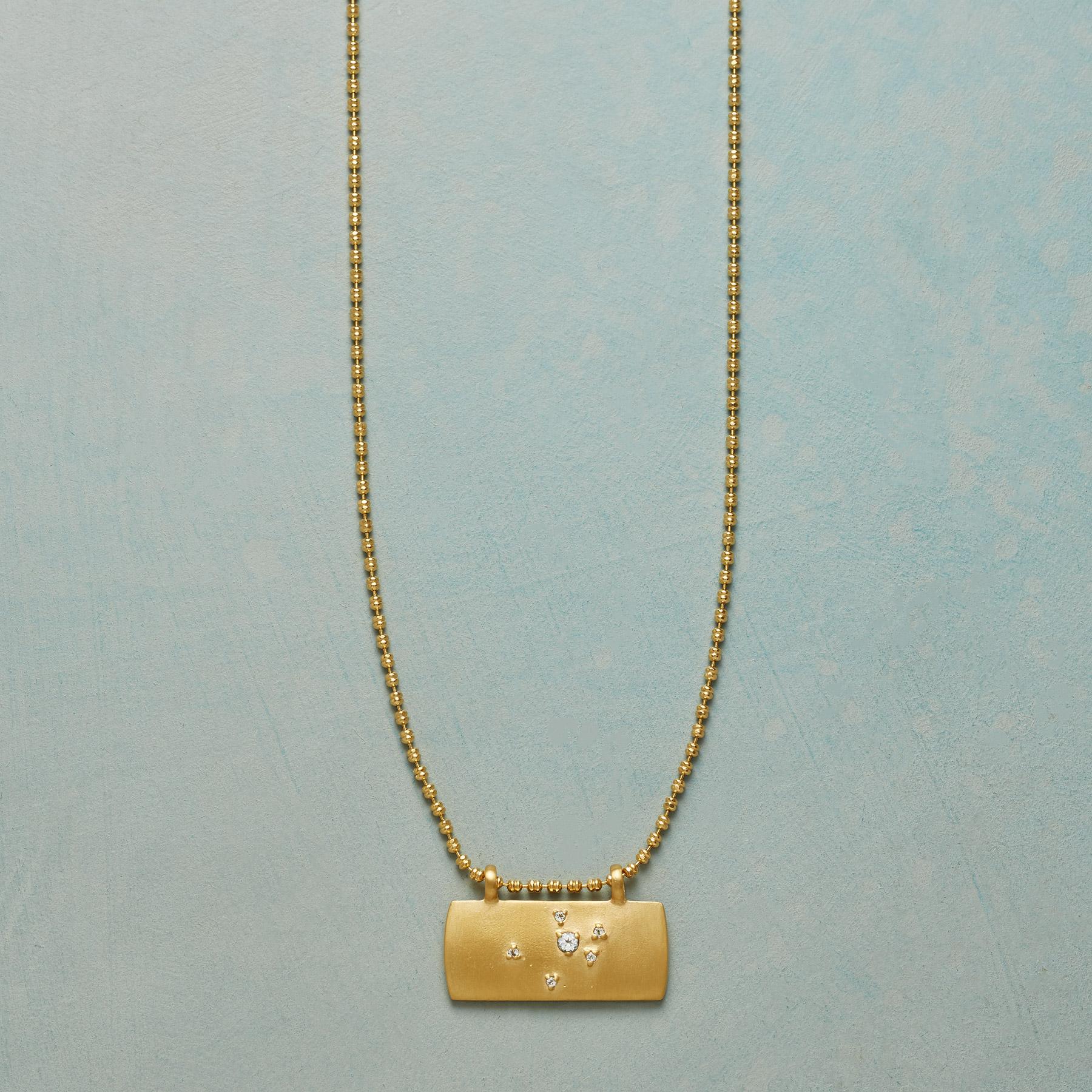 Gold Plate Astrological Pendant Necklace