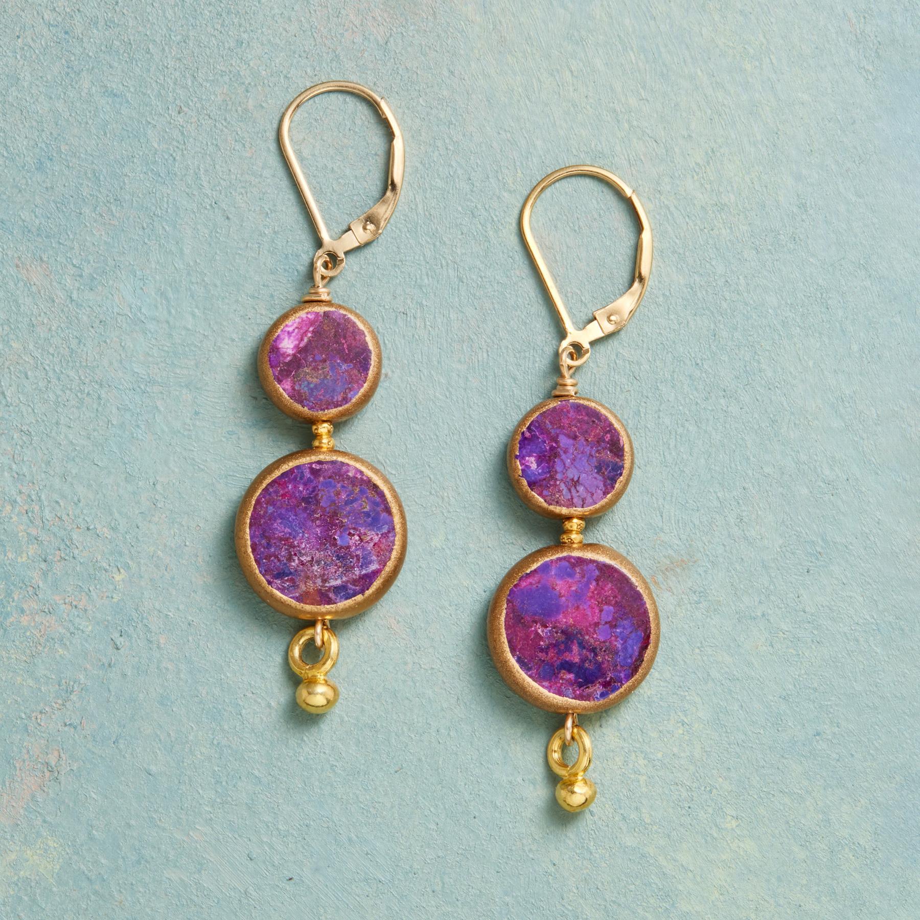 Purple Turquoise Earrings