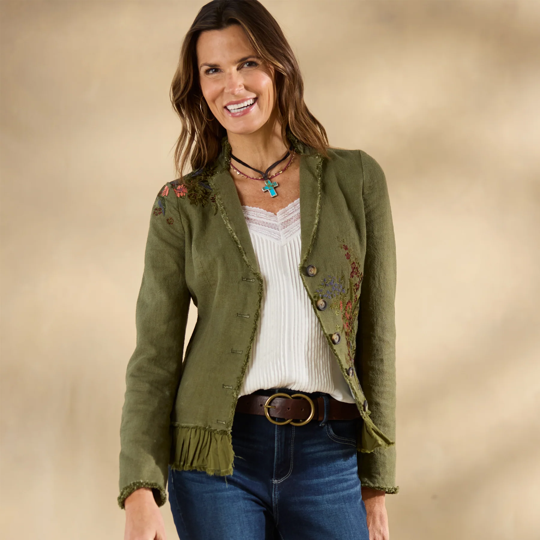 Tonala Floral Blazer, Petite