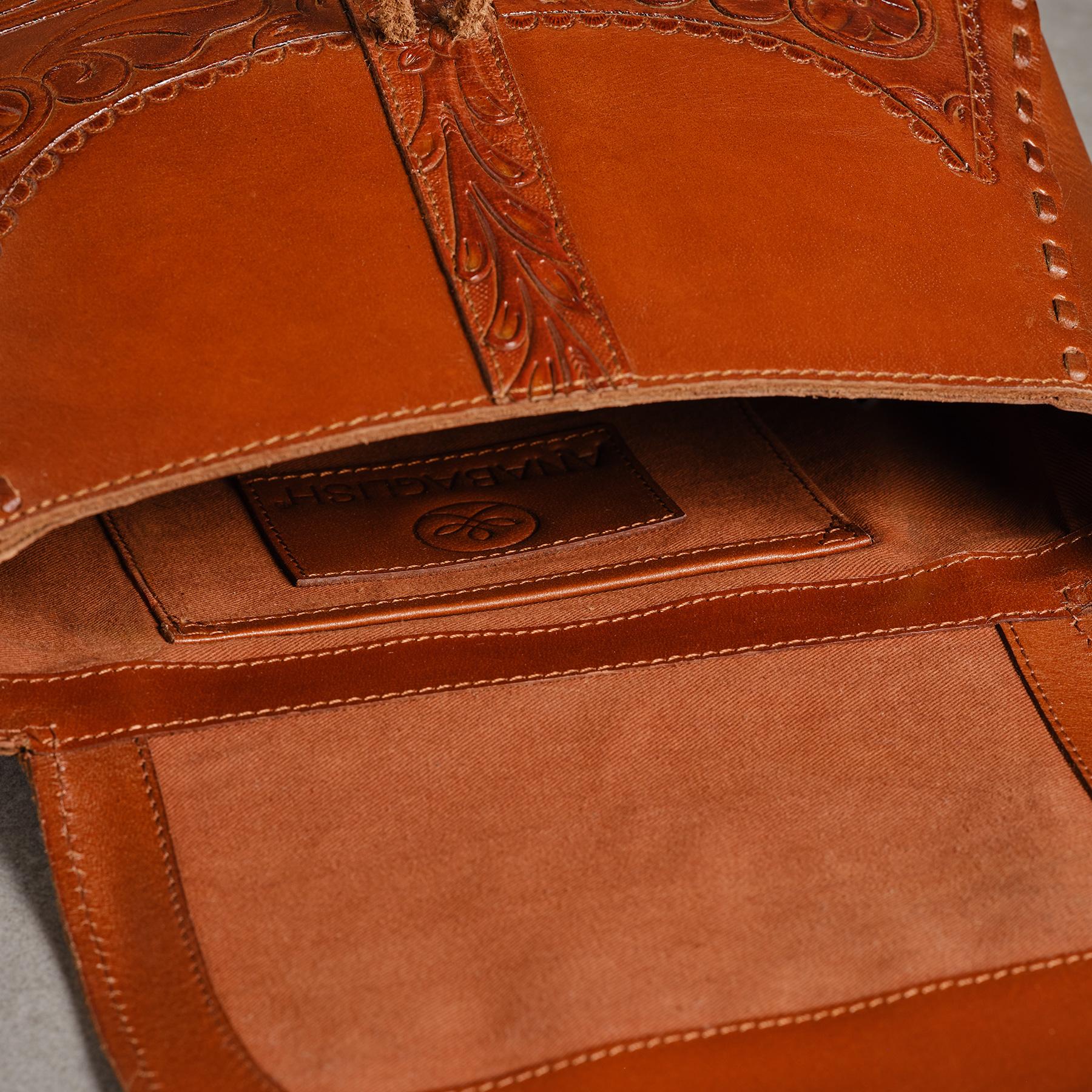 Tooled Garden Saddle Bag