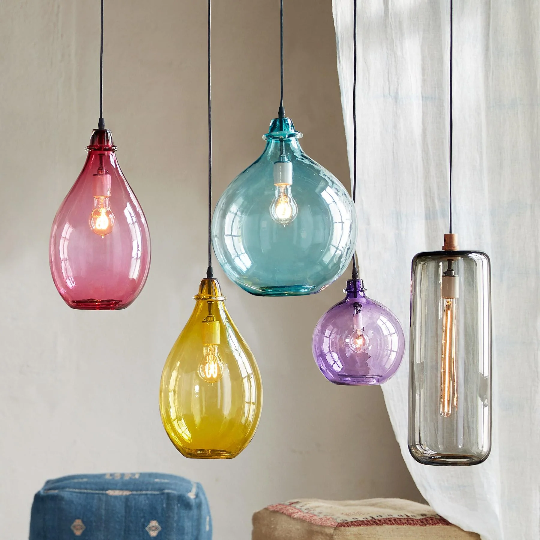 Salon Glass Demijohn Pendant Light
