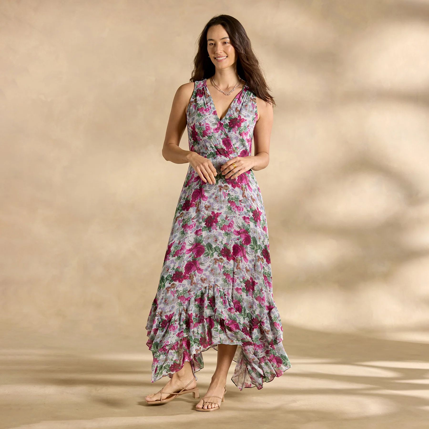 Champs de Fleur Printed Dress, Petite