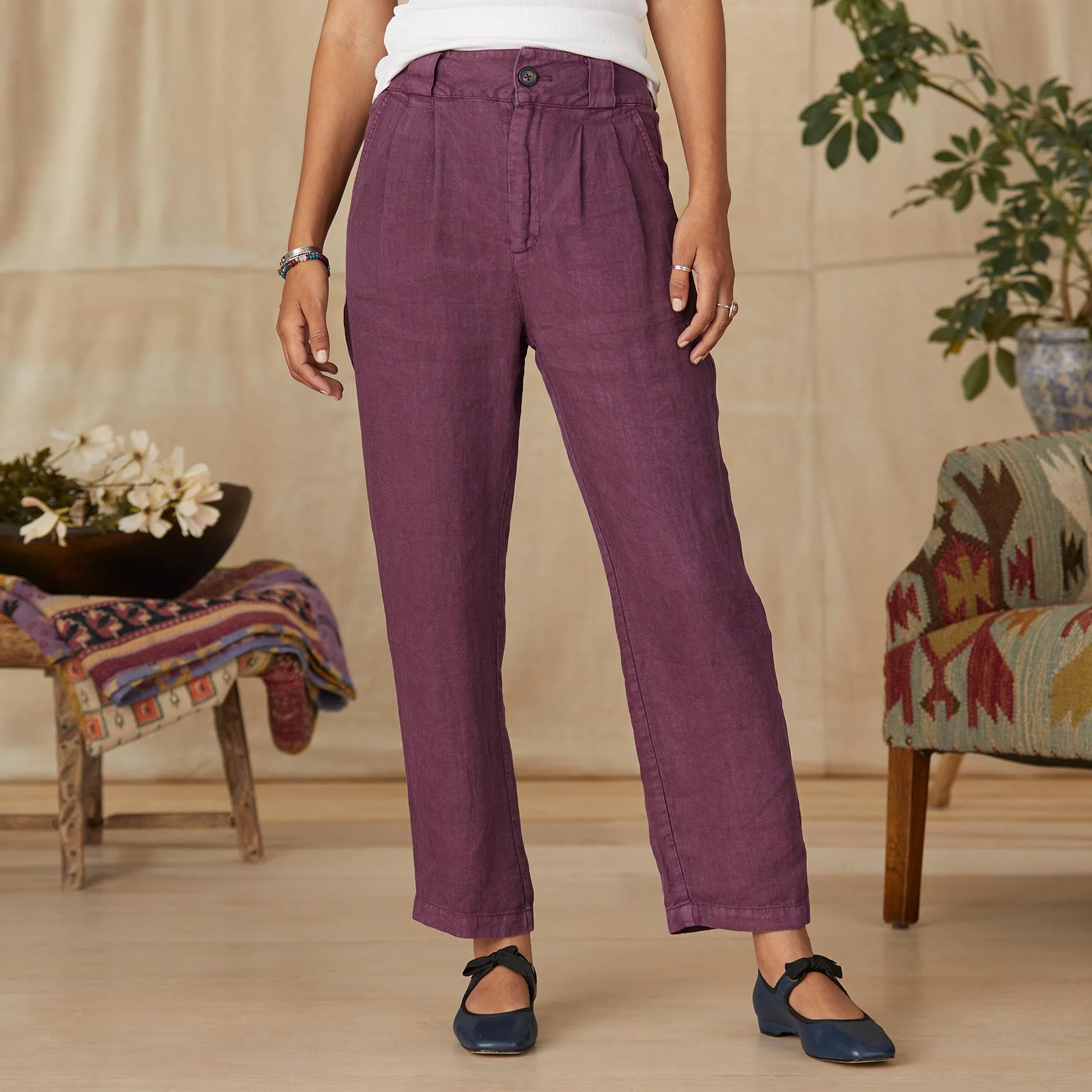 Adelaide Linen Pants, Petite