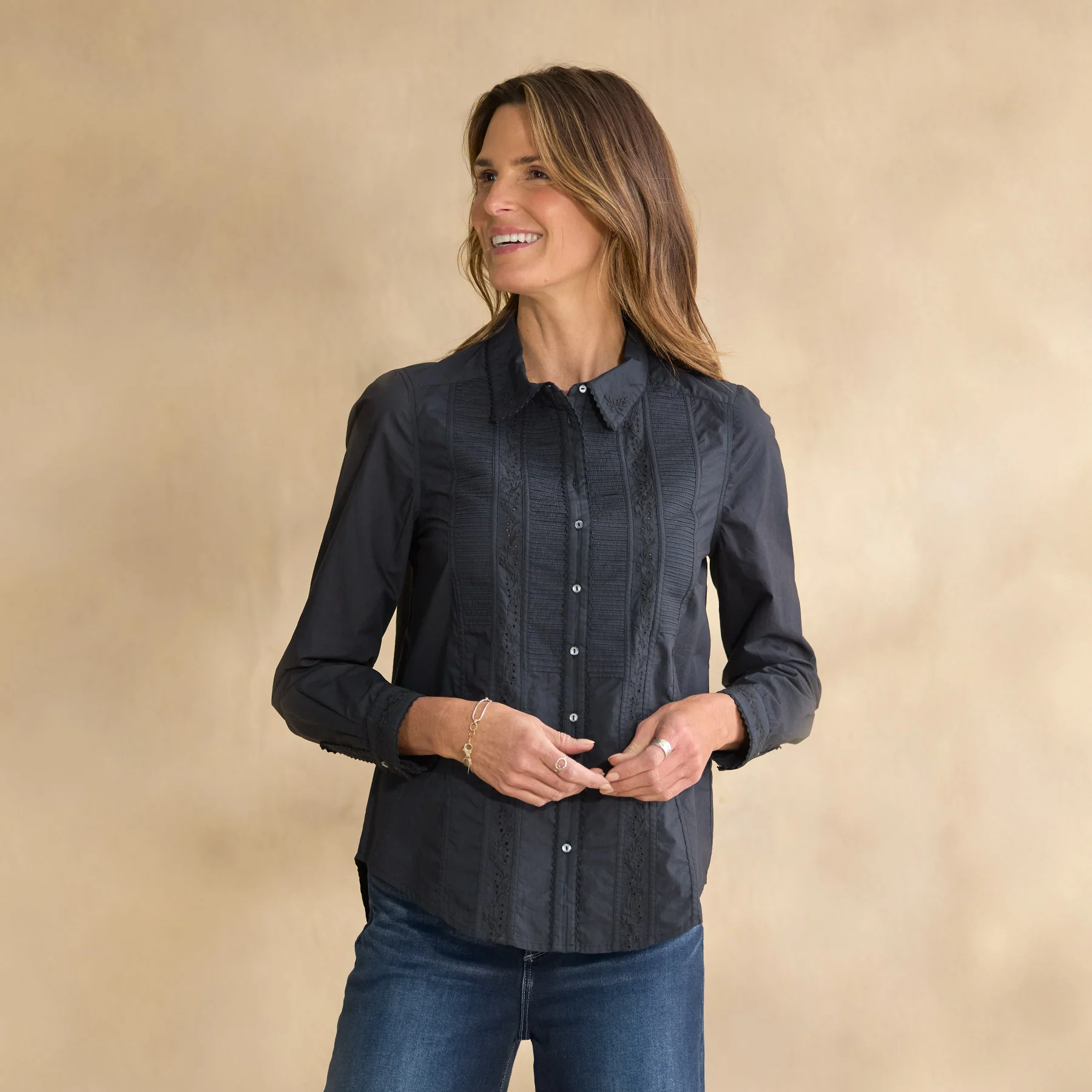 Clarice Tuxedo Shirt