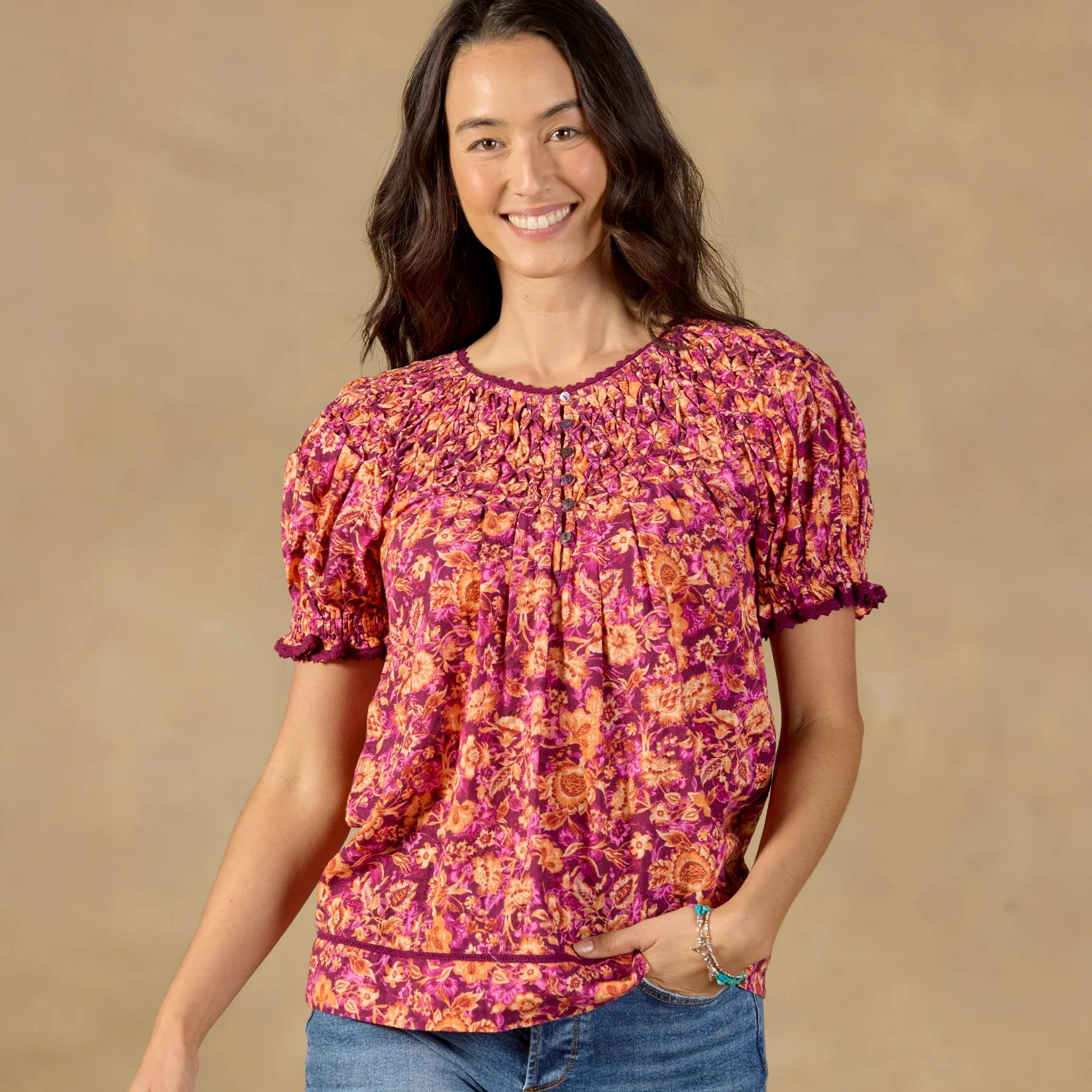 Lodi Printed Top, Petite