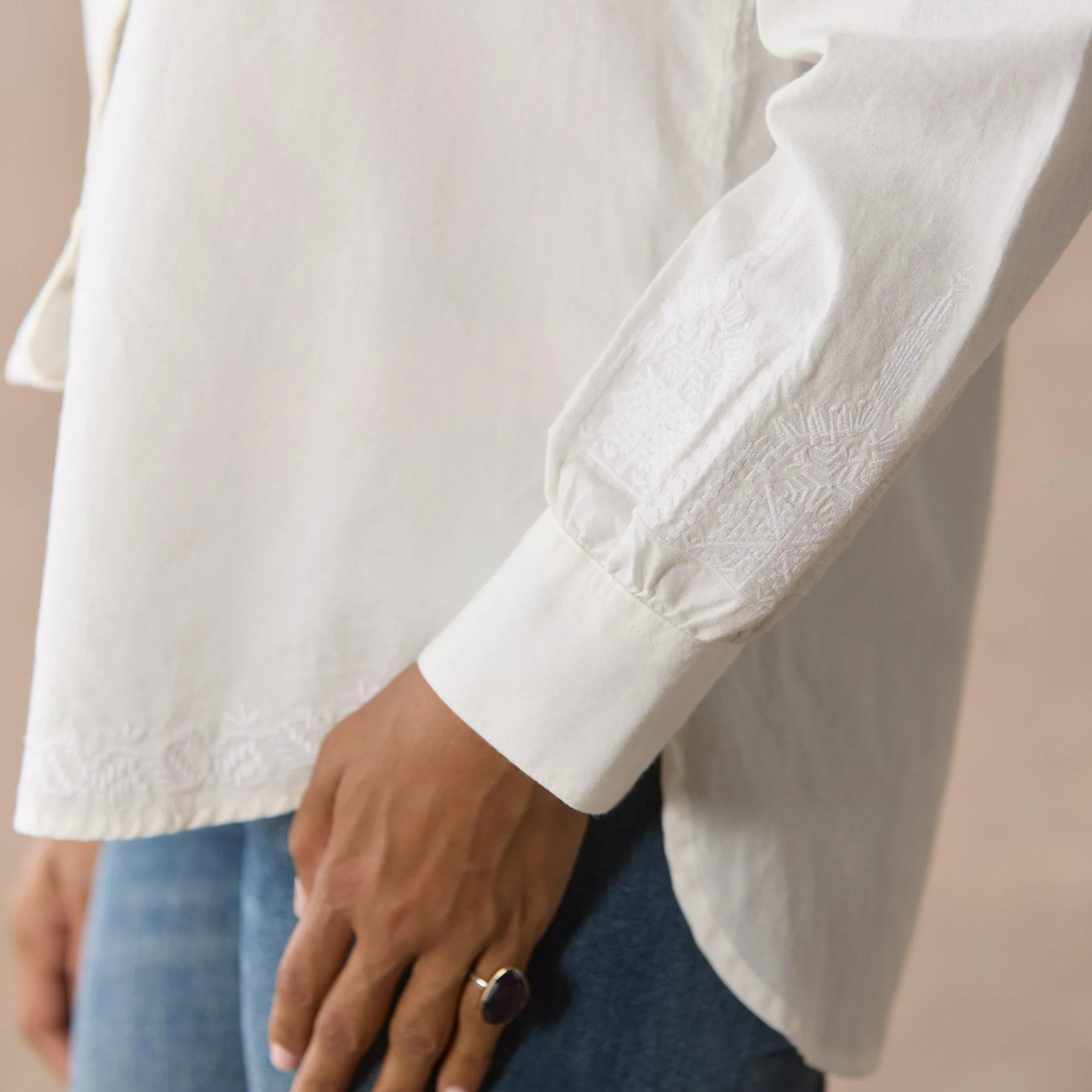 Karla Embroidered Shirt, Petite
