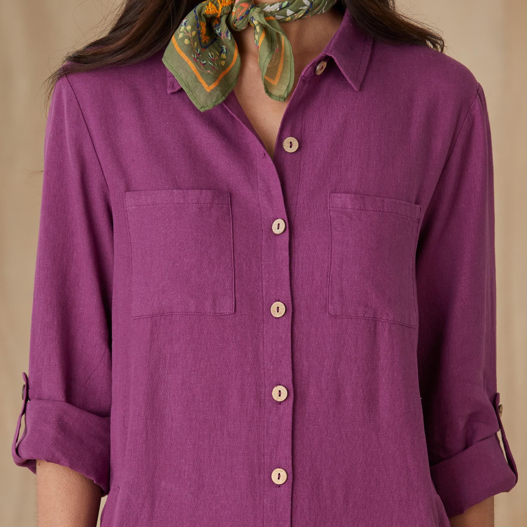 2-pocket Roll-tab Shirt Dress