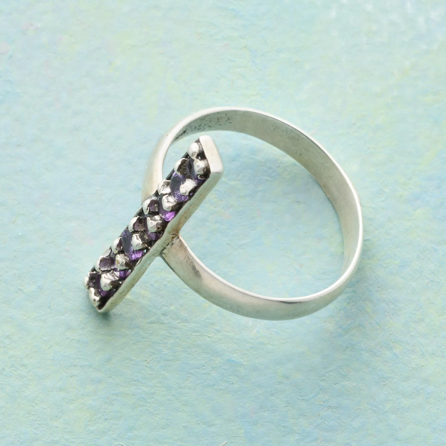 Amethyst Column Ring