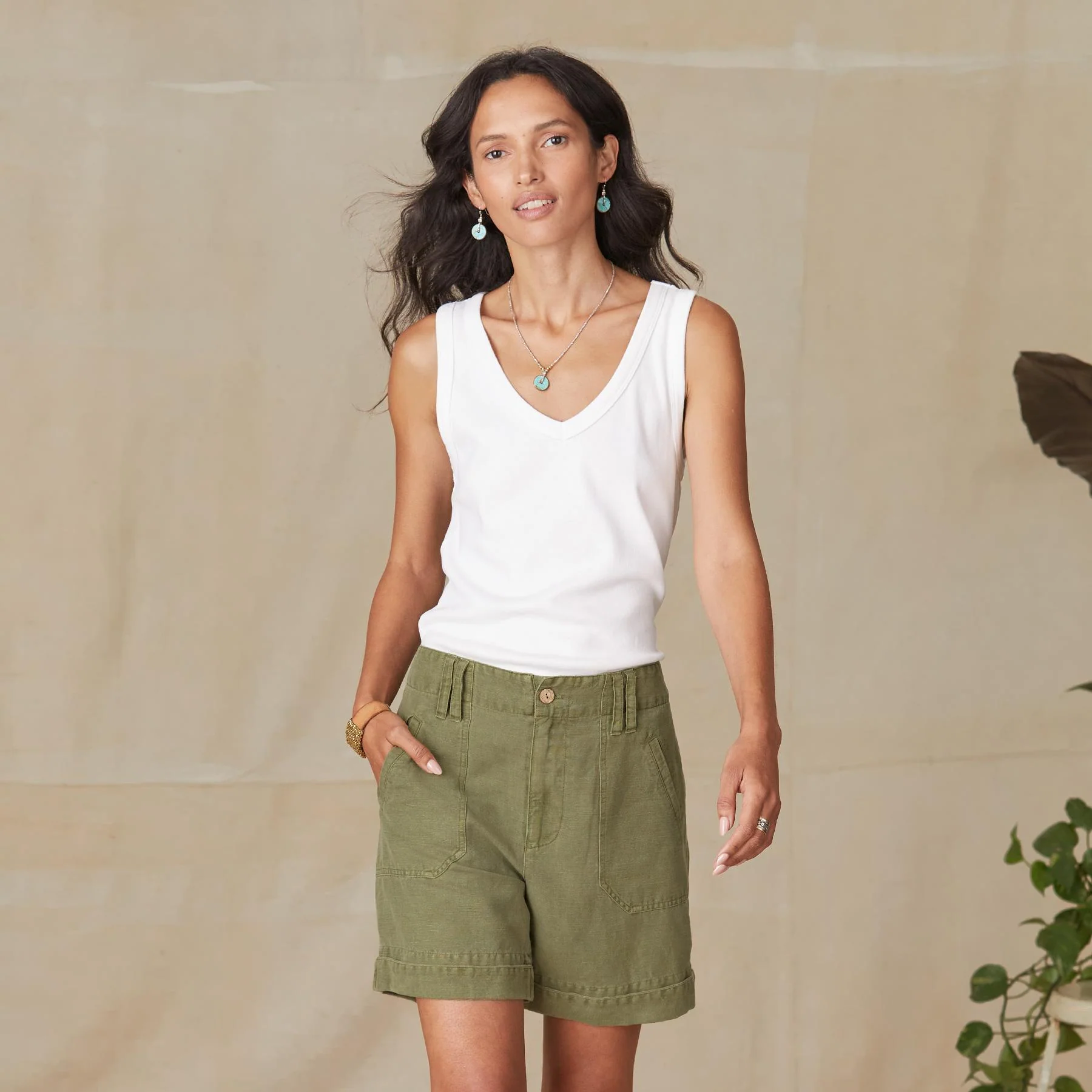 Solid Sumi Shorts, Petite