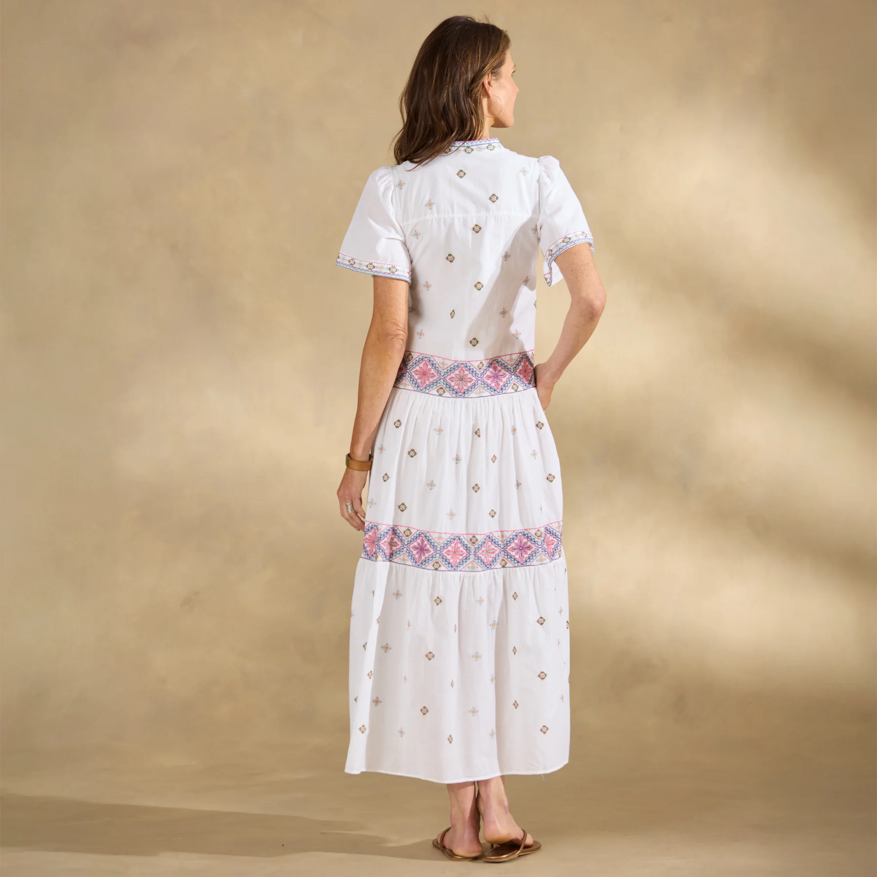 Briella Embroidered Dress, Petite
