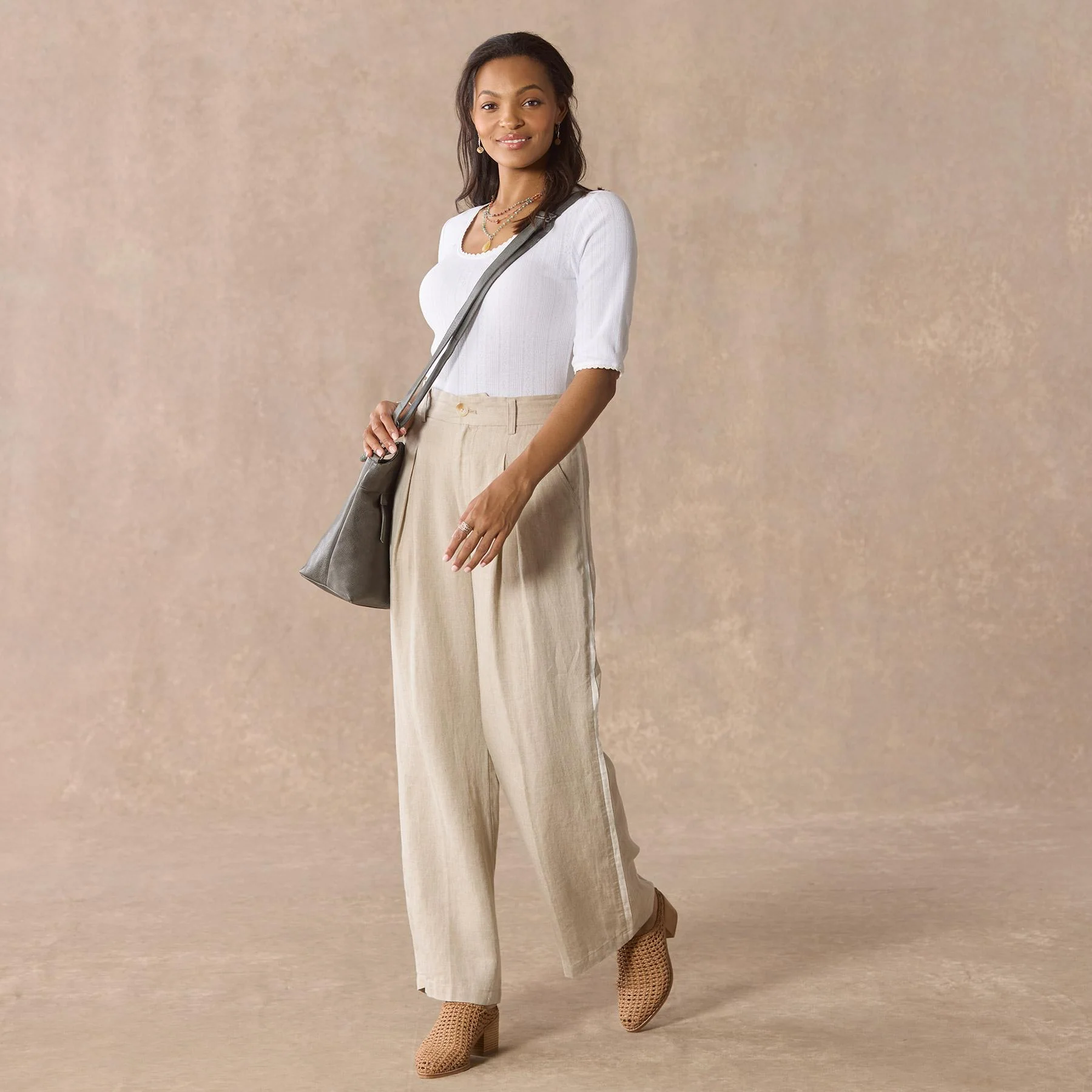 Perfect Pointelle 1/2 Sleeve Tee, Petite