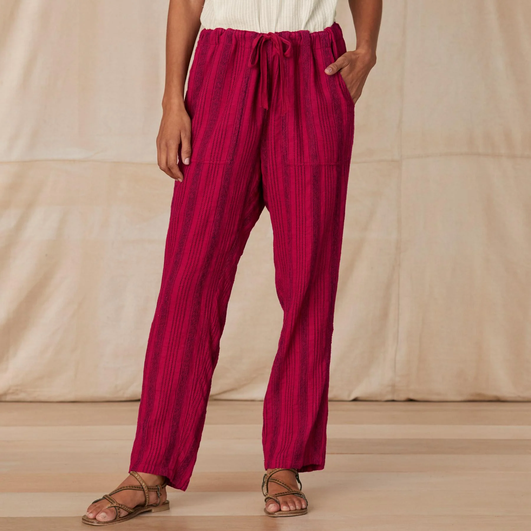 Shobu Striped Pants, Petite