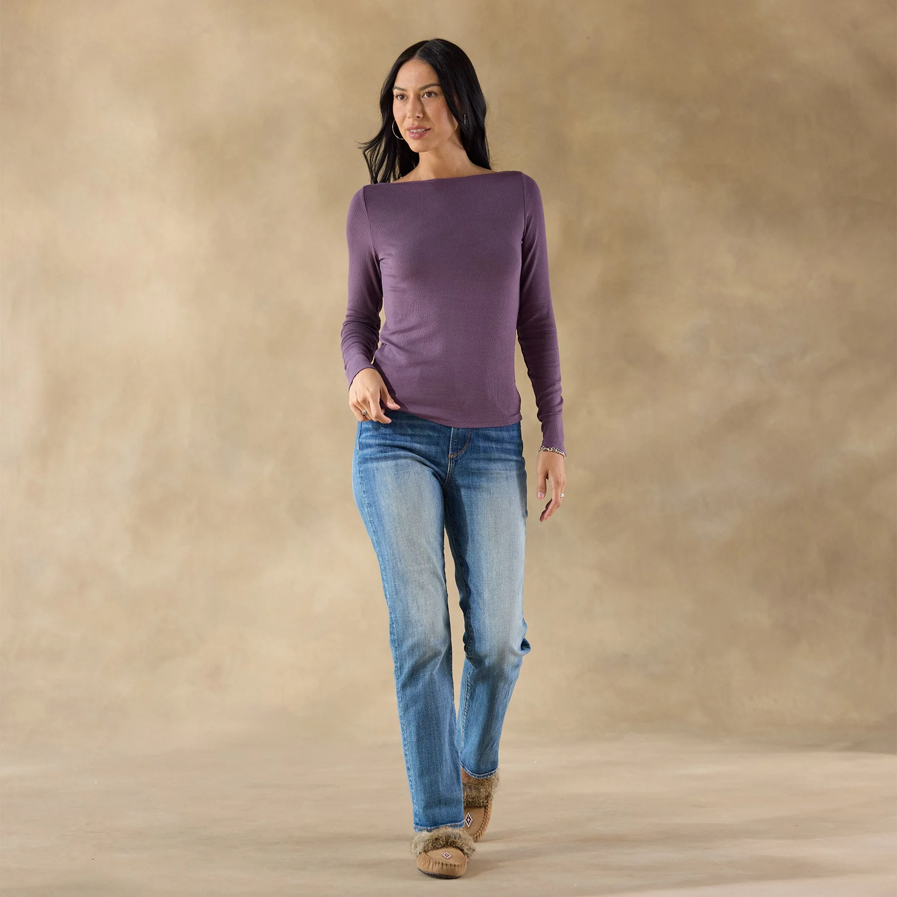 Light As Air Boatneck Tee, Petite