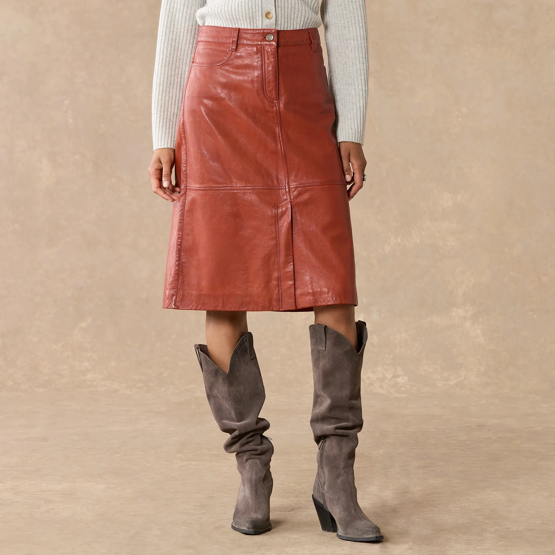 Gemma Leather Skirt