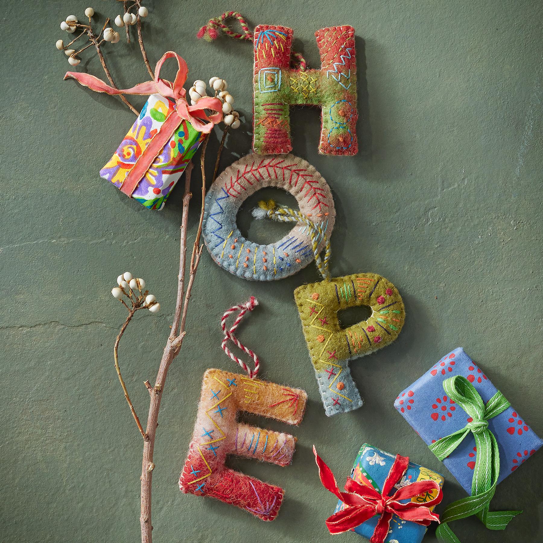 Spell It Out Gift Tag Ornaments